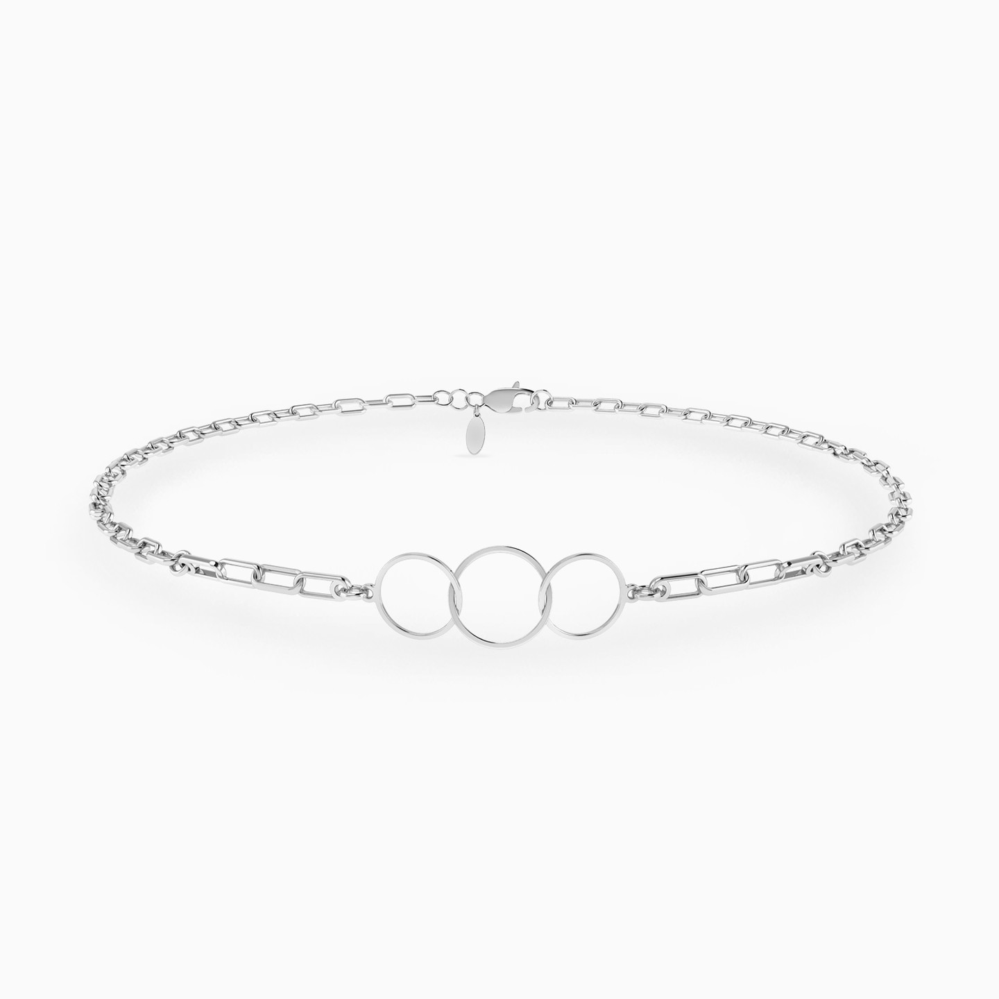 Round Links Chain Bracelet in Silver Round Links Chain Bracelet in Silver