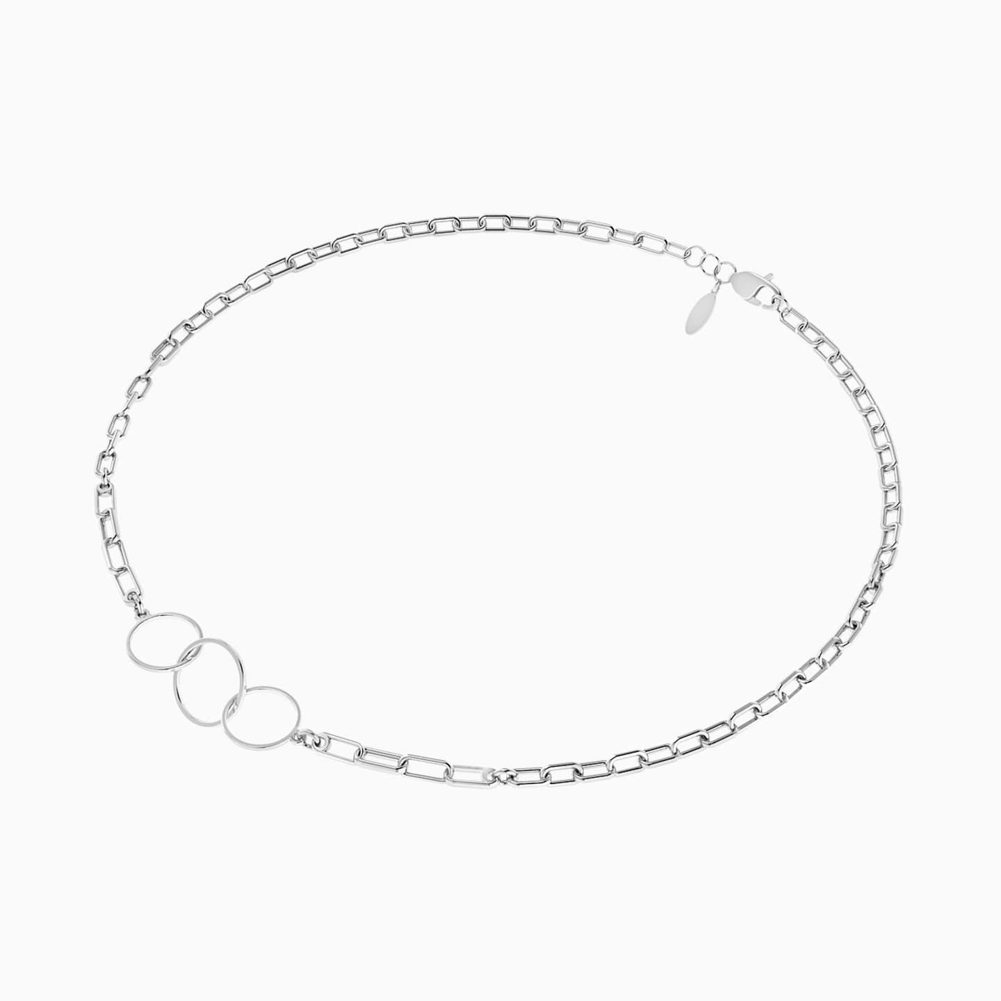 Round Links Chain Bracelet in Silver - 3 Round Links Chain Bracelet in Silver - 3