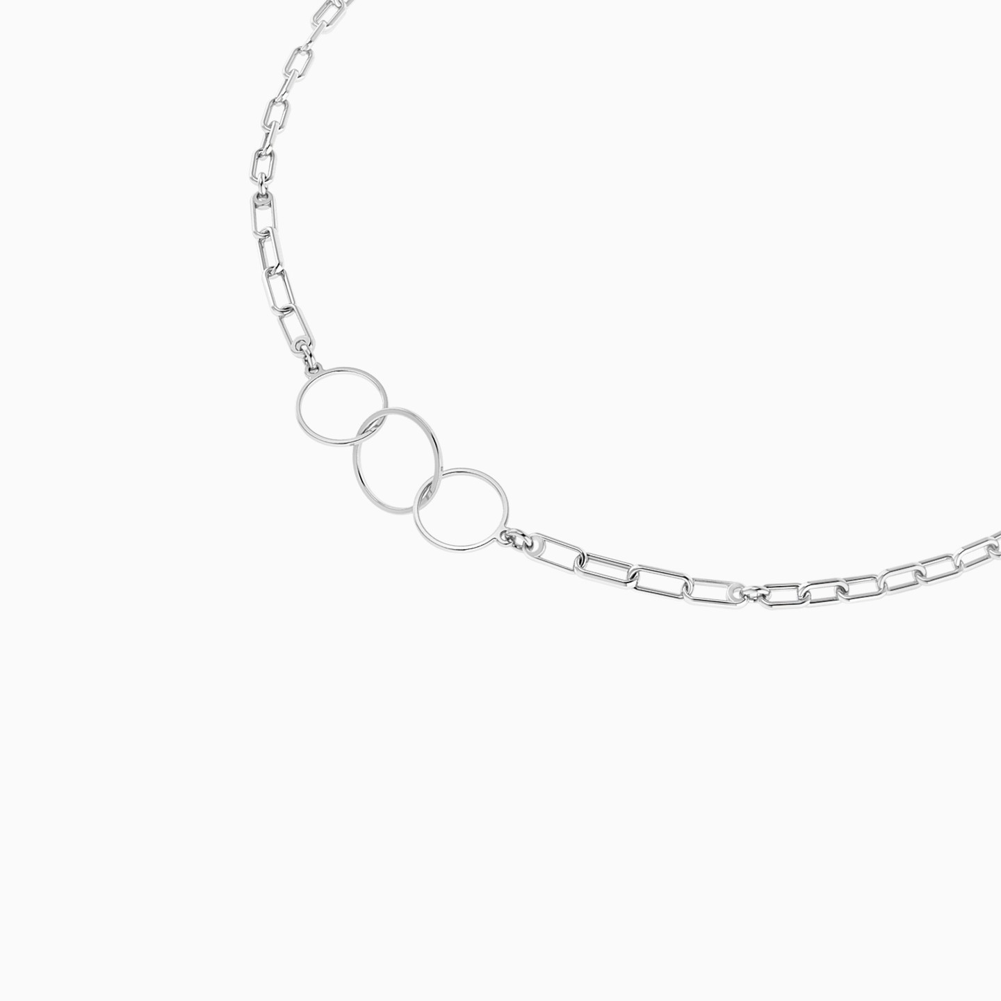 Round Links Chain Bracelet in Silver - 4 Round Links Chain Bracelet in Silver - 4