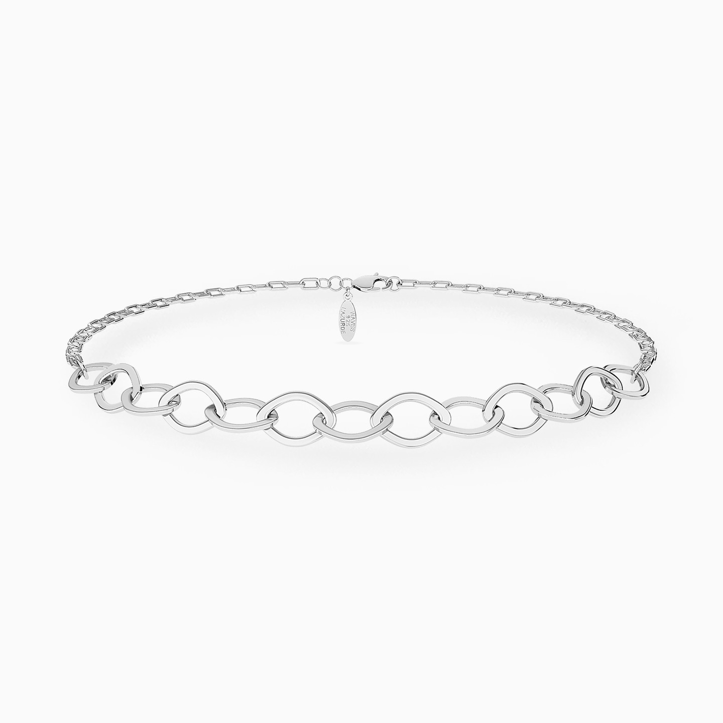 Round Linking Chain Bracelet in Silver Round Linking Chain Bracelet in Silver