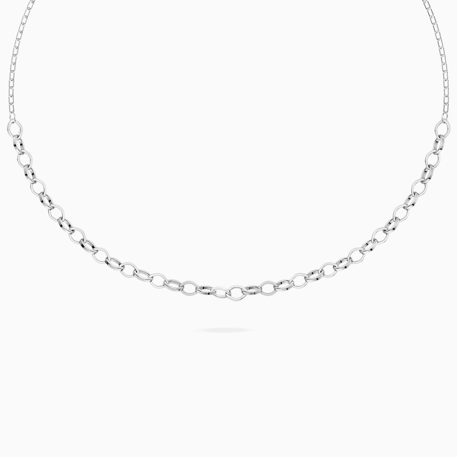 Round Links Necklace in Silver Round Links Necklace in Silver
