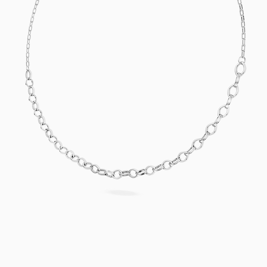Round Links Necklace in Silver - 2 Round Links Necklace in Silver - 2