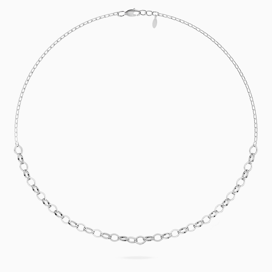 Round Links Necklace in Silver - 4 Round Links Necklace in Silver - 4