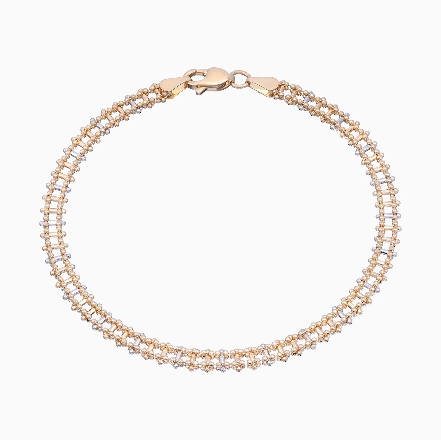 Woven Beads Chain Bracelet in 21K Gold Woven Beads Chain Bracelet in 21K Gold