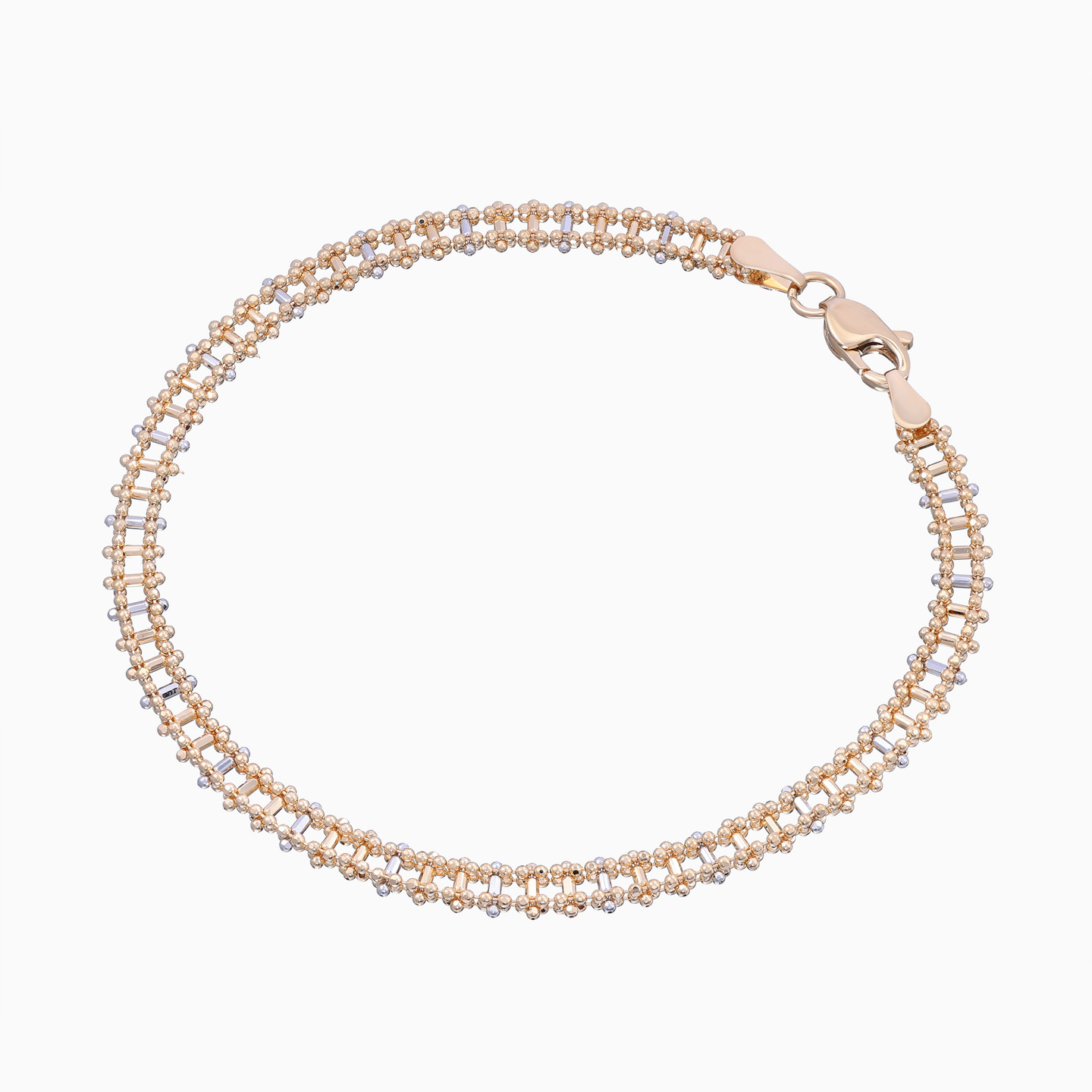 Woven Beads Chain Bracelet in 21K Gold - 2 Woven Beads Chain Bracelet in 21K Gold - 2