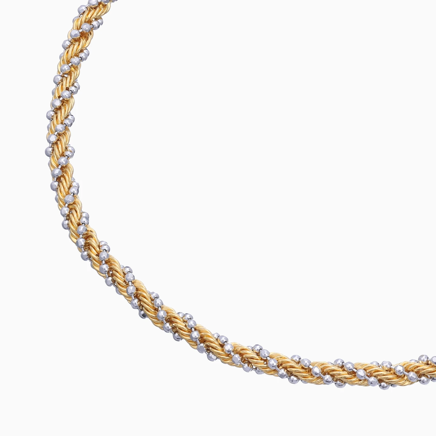 Twisted Rope & Beads Chain Bracelet in 18K Gold - 3 Twisted Rope & Beads Chain Bracelet in 18K Gold - 3