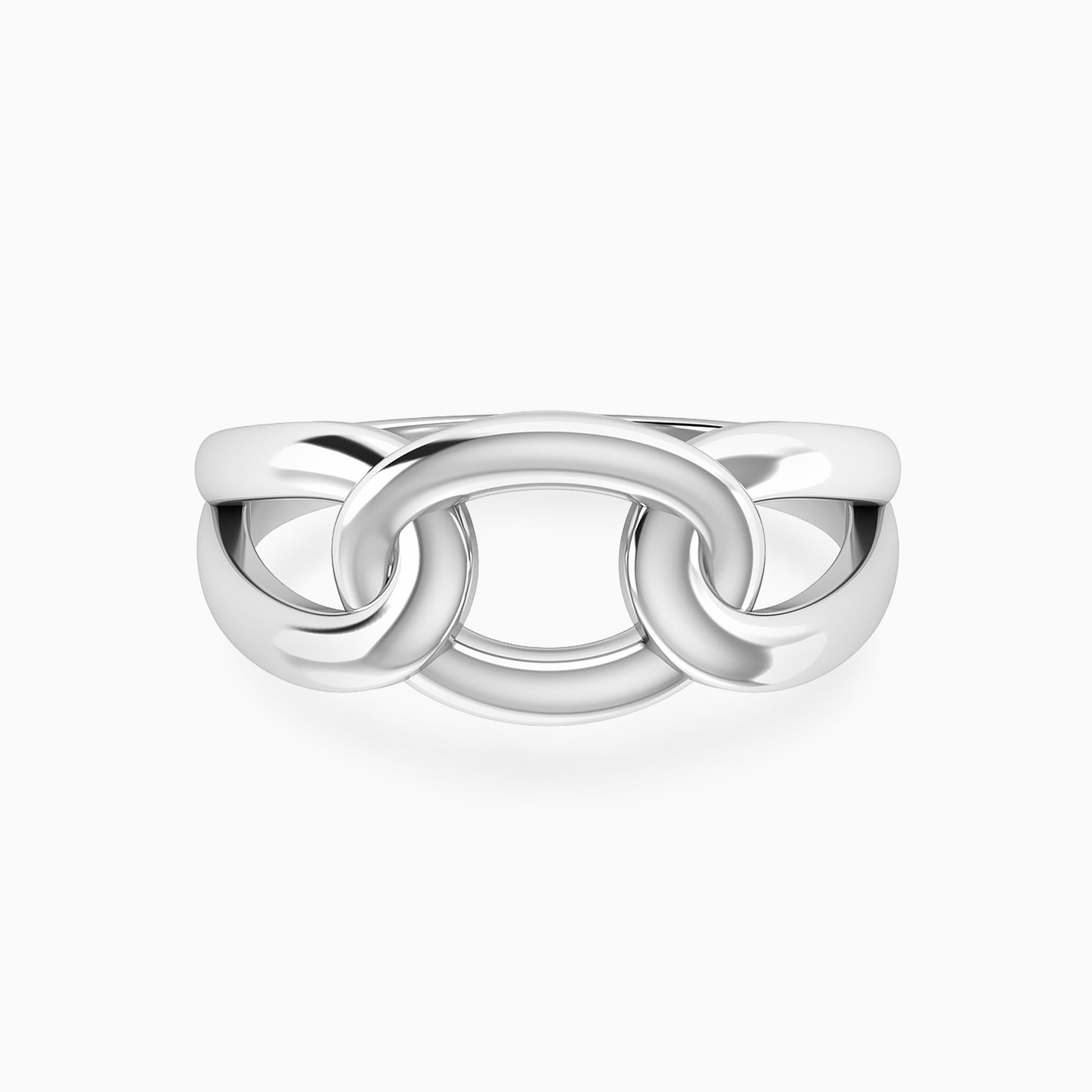 Rounded Loops Ring in Silver (Size 14) Rounded Loops Ring in Silver (Size 14)
