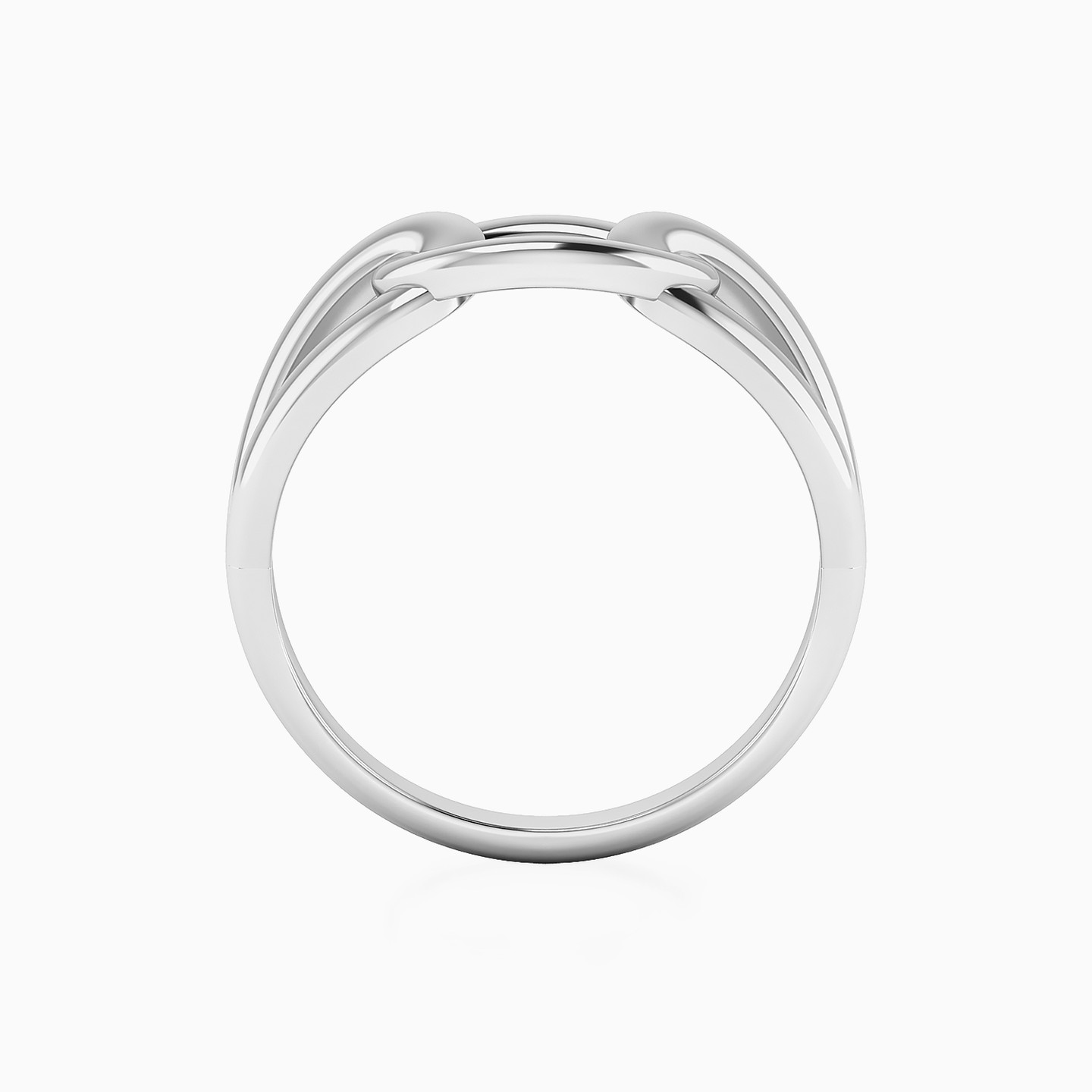 Rounded Loops Ring in Silver (Size 14) - 4 Rounded Loops Ring in Silver (Size 14) - 4