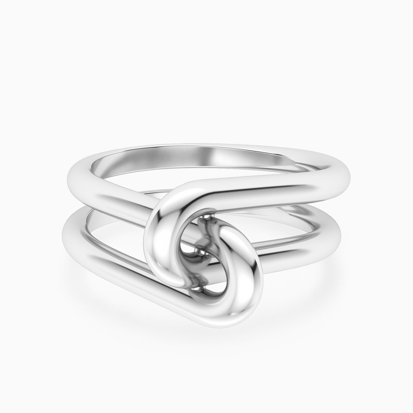 Intertwined Knot Ring in Silver (Size 14) Intertwined Knot Ring in Silver (Size 14)