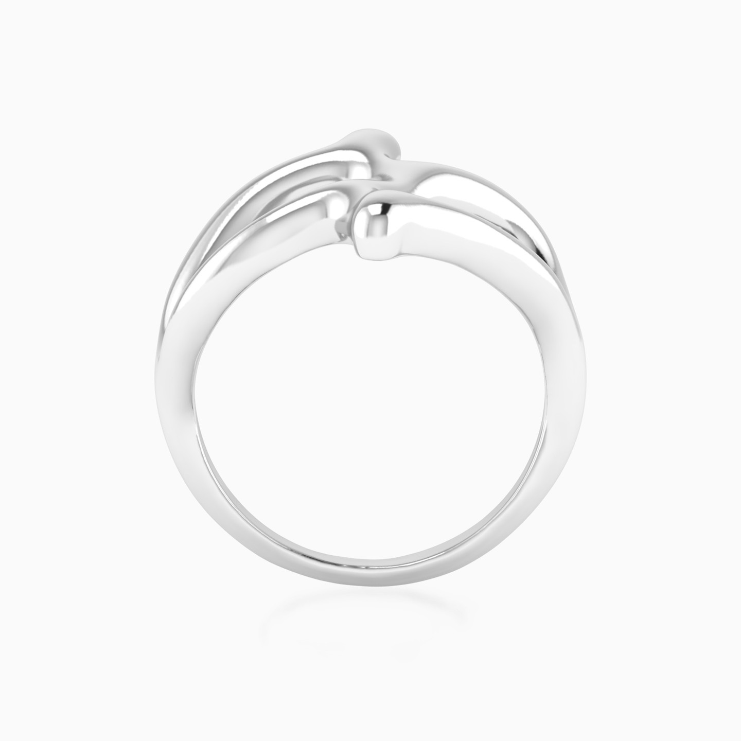 Irregular Loops Ring in Silver (Size 16) - 4 Irregular Loops Ring in Silver (Size 16) - 4