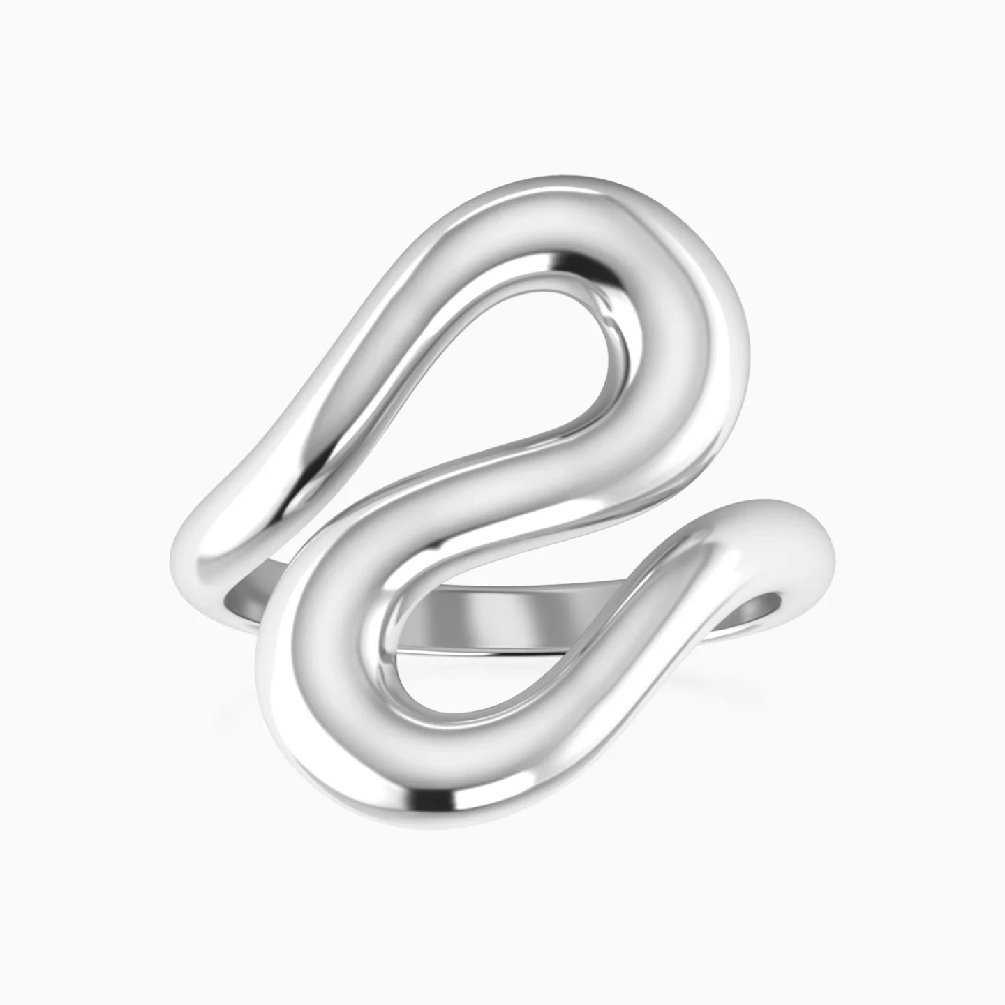 Fluid Curves Ring in Silver (Size 16) Fluid Curves Ring in Silver (Size 16)