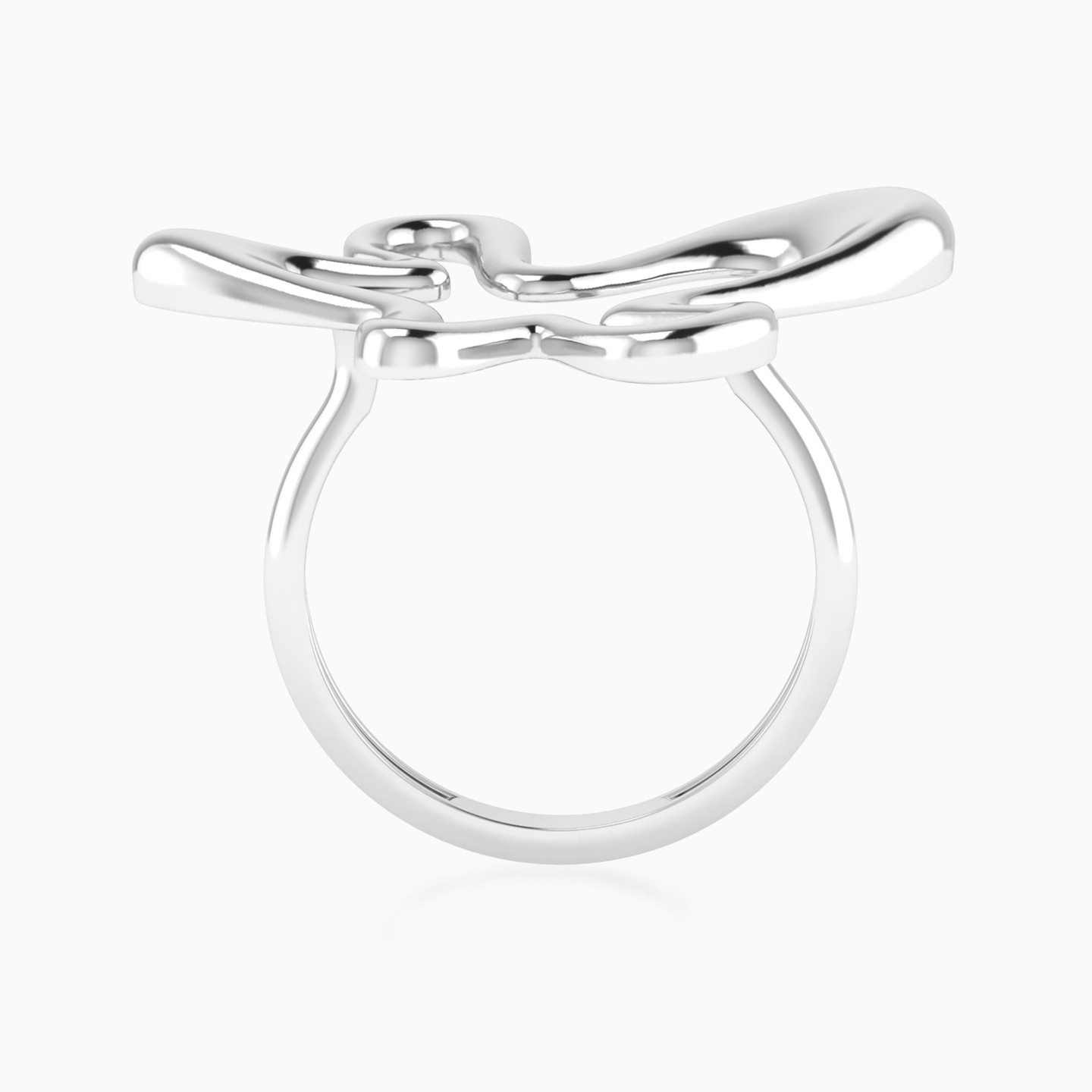 Artistic freeform Ring in Silver (Size 14) - 4 Artistic freeform Ring in Silver (Size 14) - 4