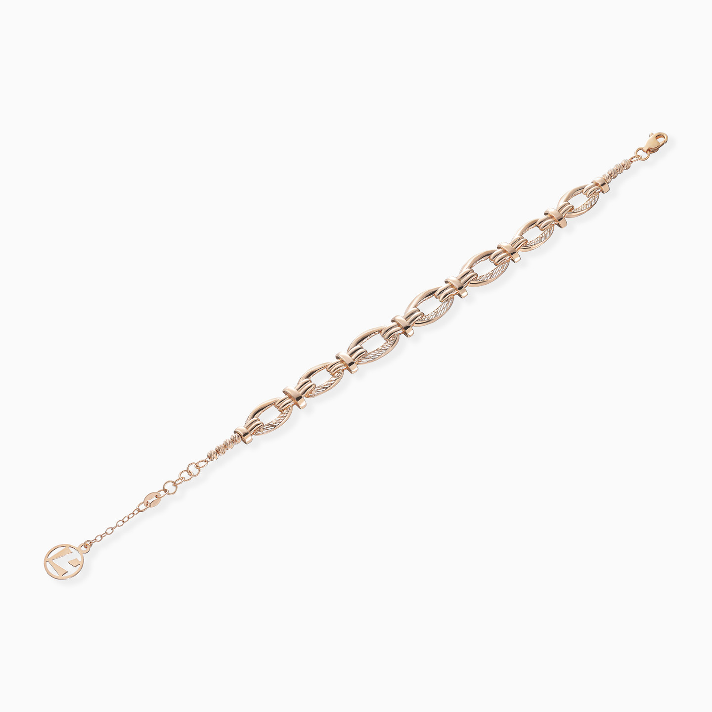 Oval Links & Knots Chain Bracelet in 21K Gold - 2 Oval Links & Knots Chain Bracelet in 21K Gold - 2