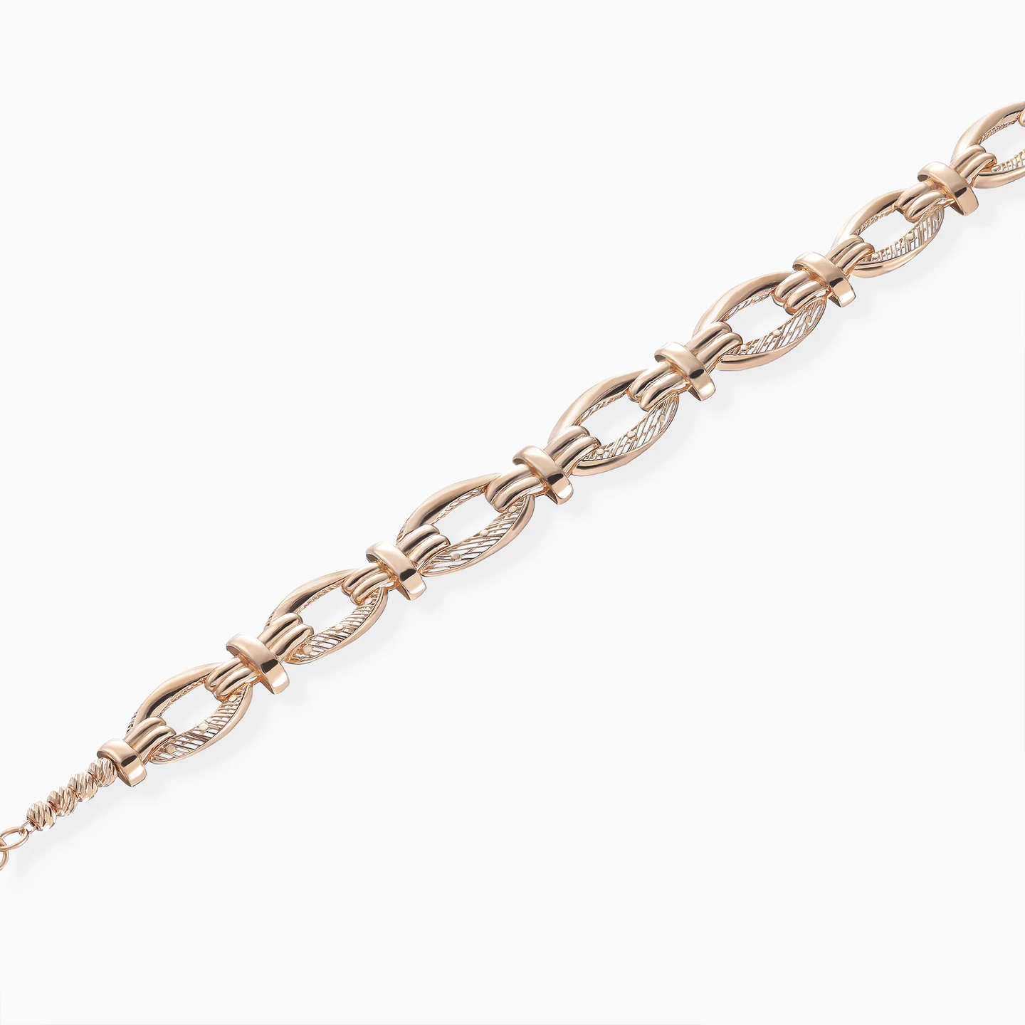 Oval Links & Knots Chain Bracelet in 21K Gold - 3 Oval Links & Knots Chain Bracelet in 21K Gold - 3