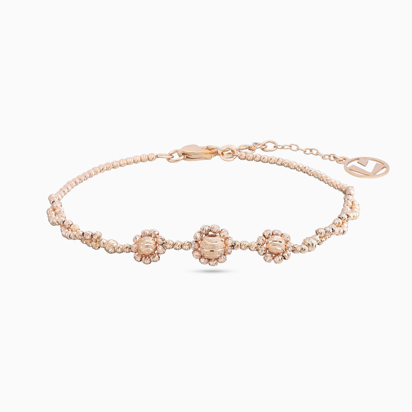 Twisting Beads Chain Bracelet in 21K Gold Twisting Beads Chain Bracelet in 21K Gold