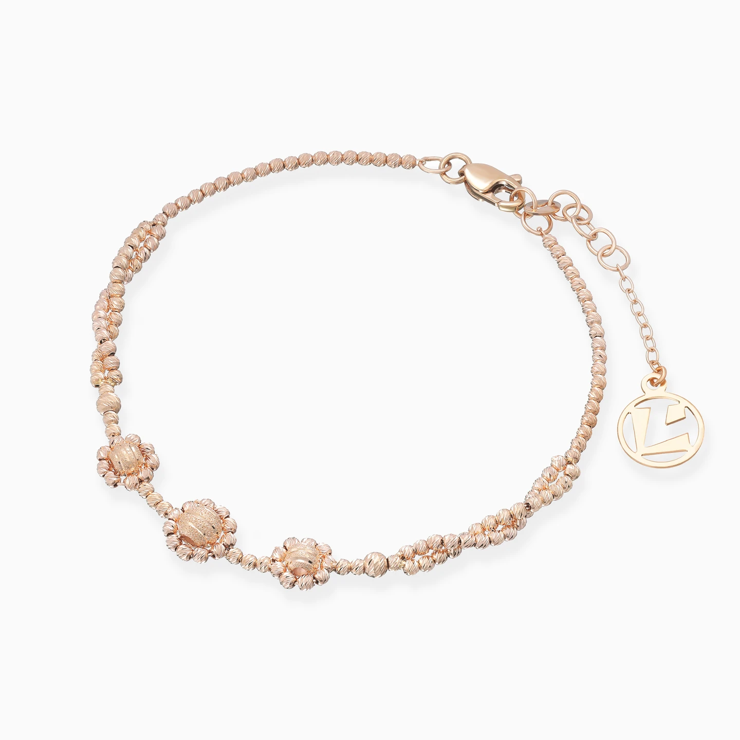 Twisting Beads Chain Bracelet in 21K Gold - 2 Twisting Beads Chain Bracelet in 21K Gold - 2