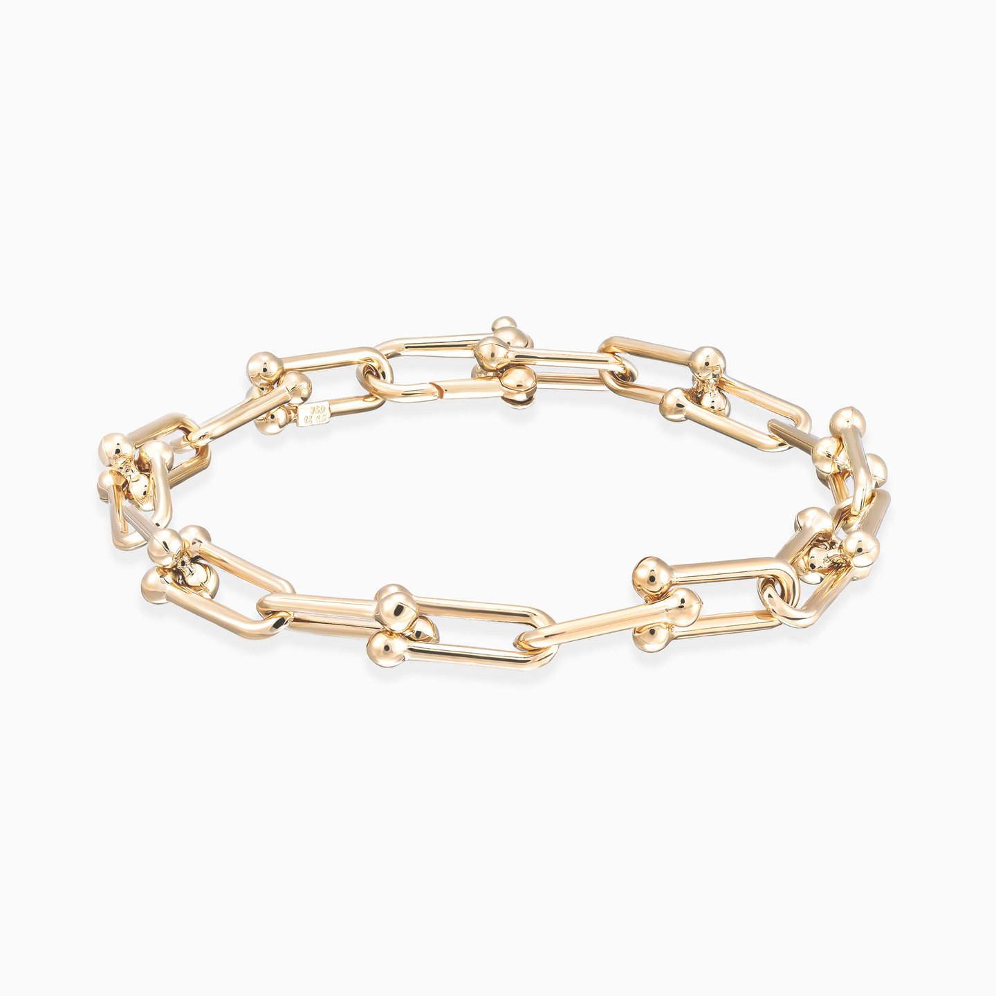 Paperclip & Beads Chain Bracelet in 18K Gold Paperclip & Beads Chain Bracelet in 18K Gold