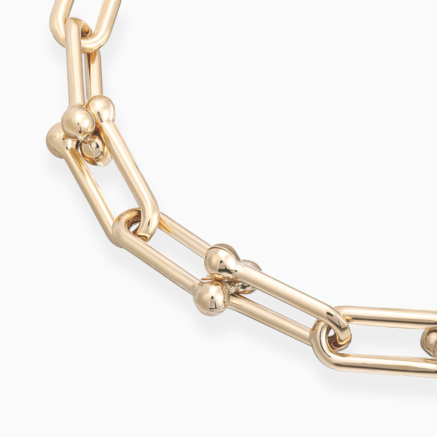 Paperclip & Beads Chain Bracelet in 18K Gold - 3 Paperclip & Beads Chain Bracelet in 18K Gold - 3