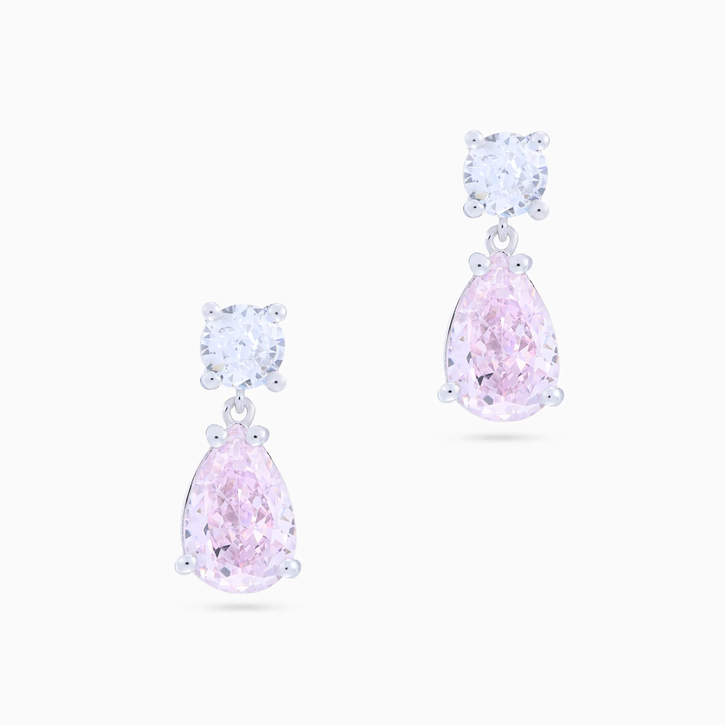 Teardrop Colored Stones Drop Earrings in Sterling Silver - 3 Teardrop Colored Stones Drop Earrings in Sterling Silver - 3