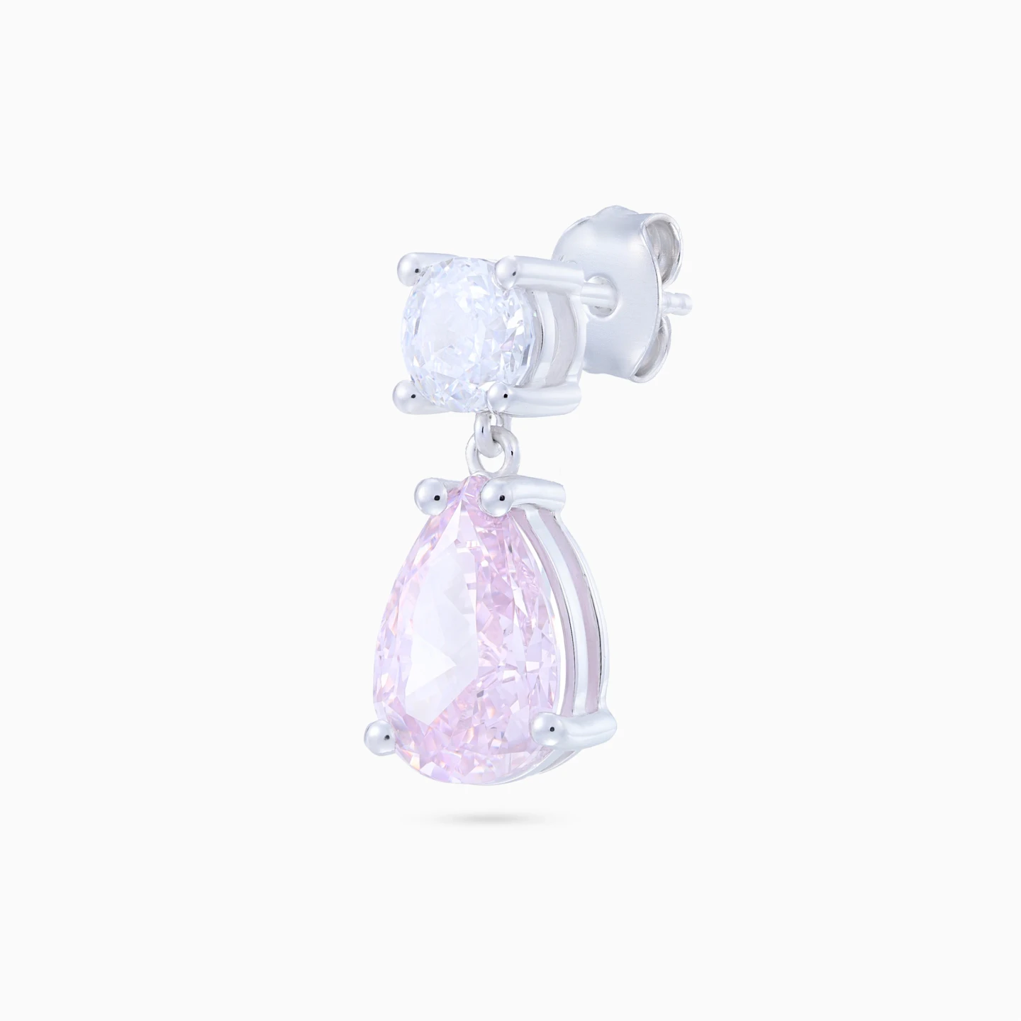 Teardrop Colored Stones Drop Earrings in Sterling Silver - 4 Teardrop Colored Stones Drop Earrings in Sterling Silver - 4