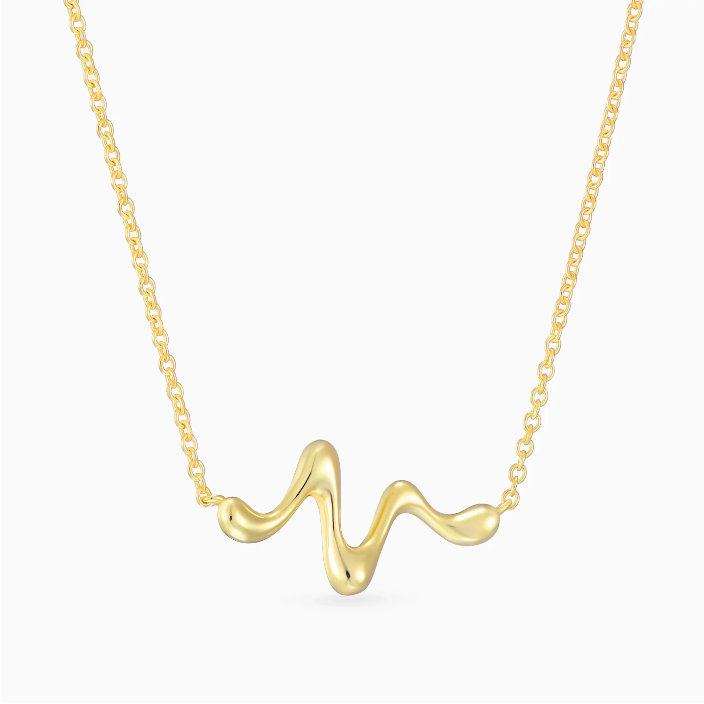 Fluid Wave Gold Plated Necklace Fluid Wave Gold Plated Necklace