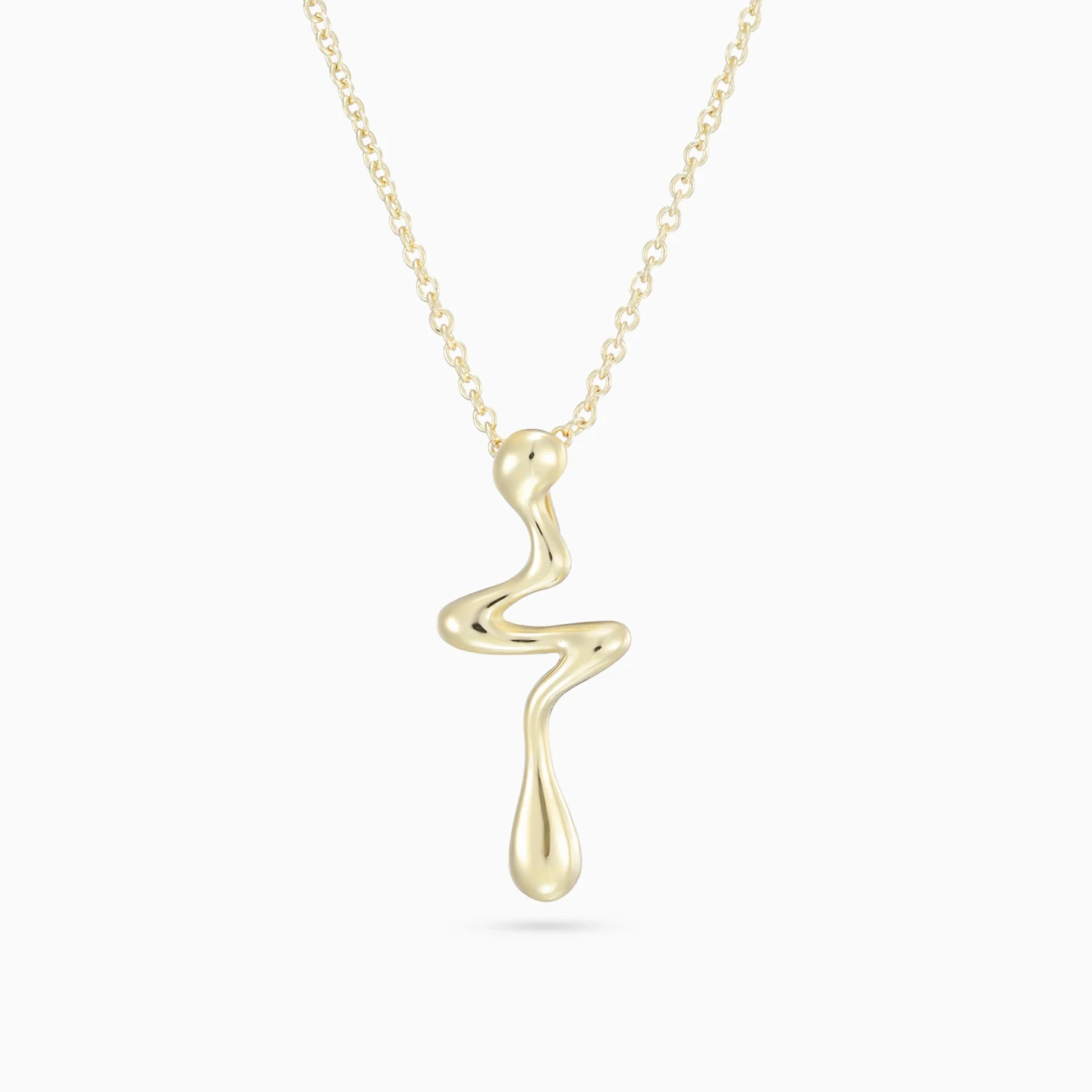 Melting Drop Gold Plated Necklace - 2 Melting Drop Gold Plated Necklace - 2