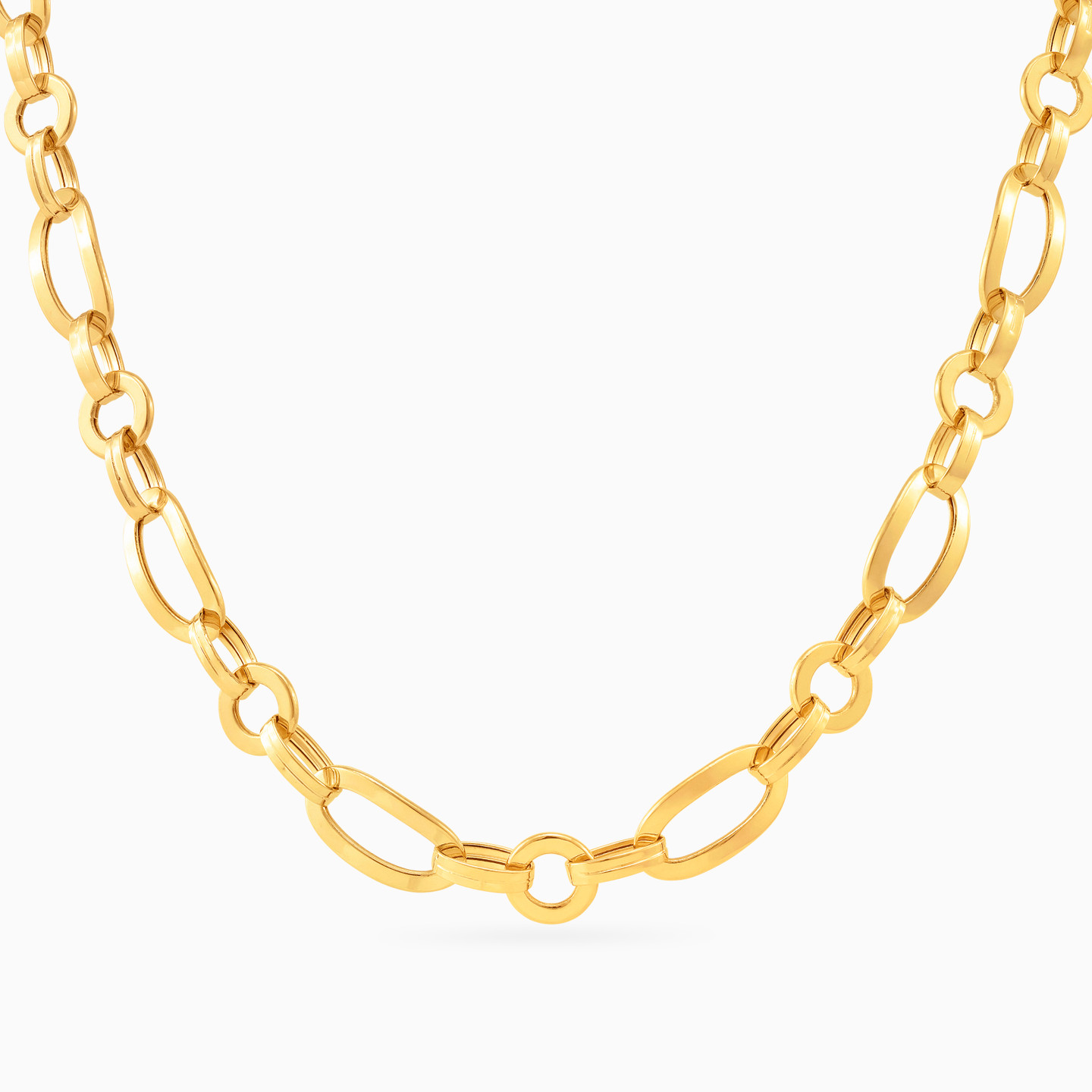 Links Chain Necklace in 18K Gold - 3 Links Chain Necklace in 18K Gold - 3