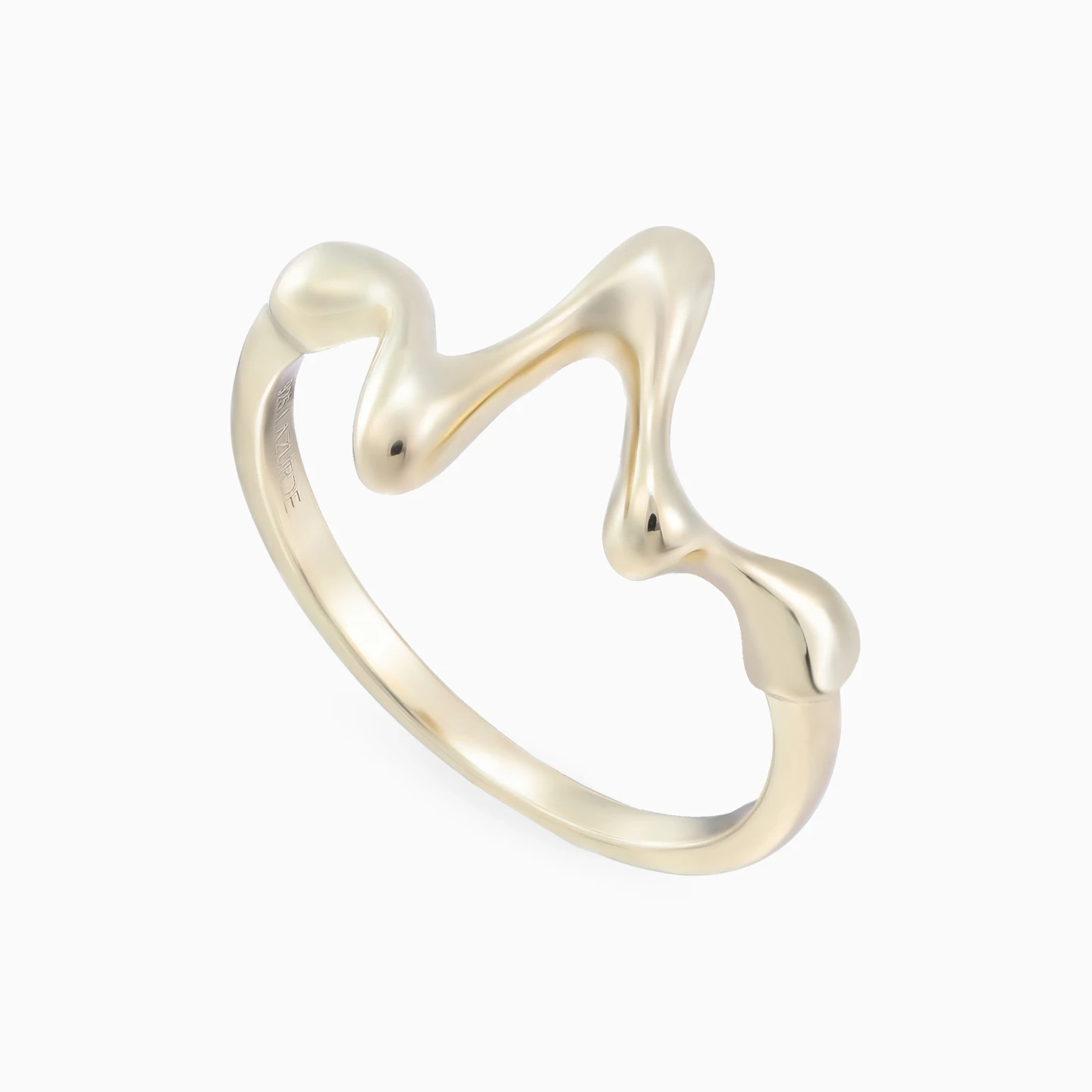 Heartbeat Pulse Ring in Yellow Gold Plating - 3 Heartbeat Pulse Ring in Yellow Gold Plating - 3
