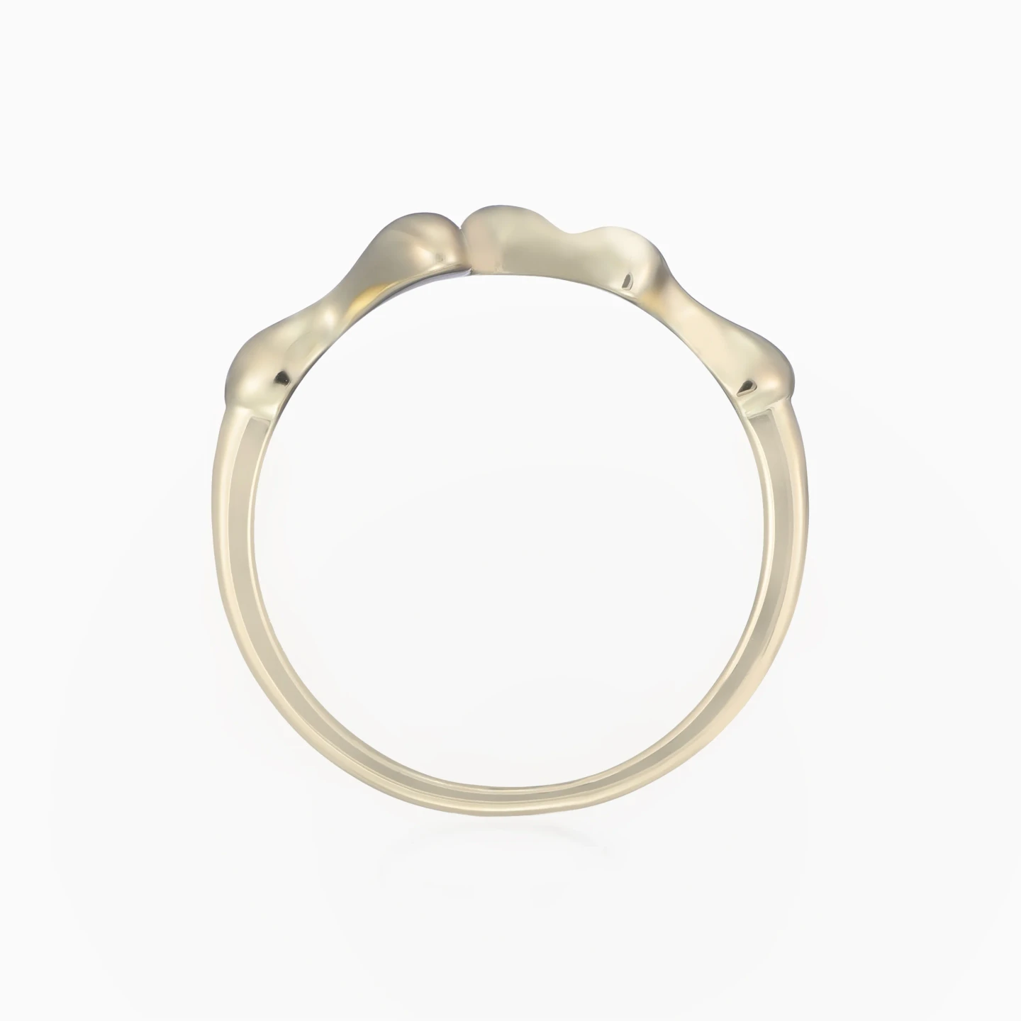 Heartbeat Pulse Ring in Yellow Gold Plating - 4 Heartbeat Pulse Ring in Yellow Gold Plating - 4