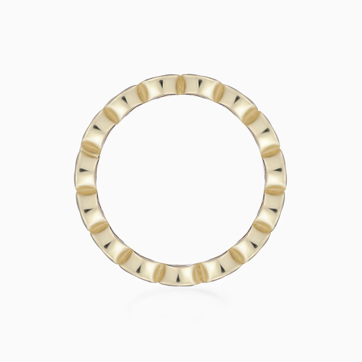 Round Purple Stones Ring in Yellow Gold Plating - 4 Round Purple Stones Ring in Yellow Gold Plating - 4