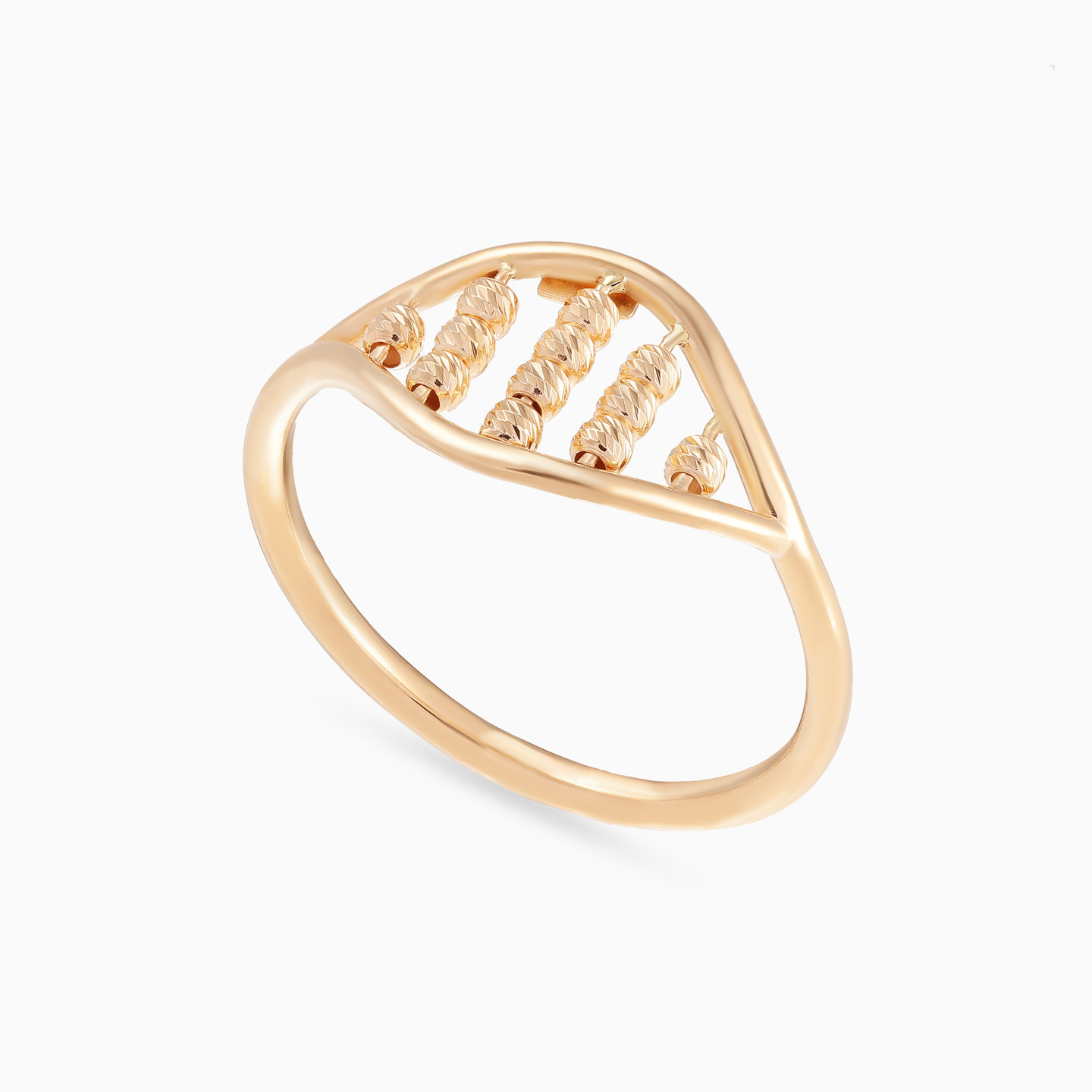 Open Eye Gold Beads Ring in 18K Gold - 3 Open Eye Gold Beads Ring in 18K Gold - 3