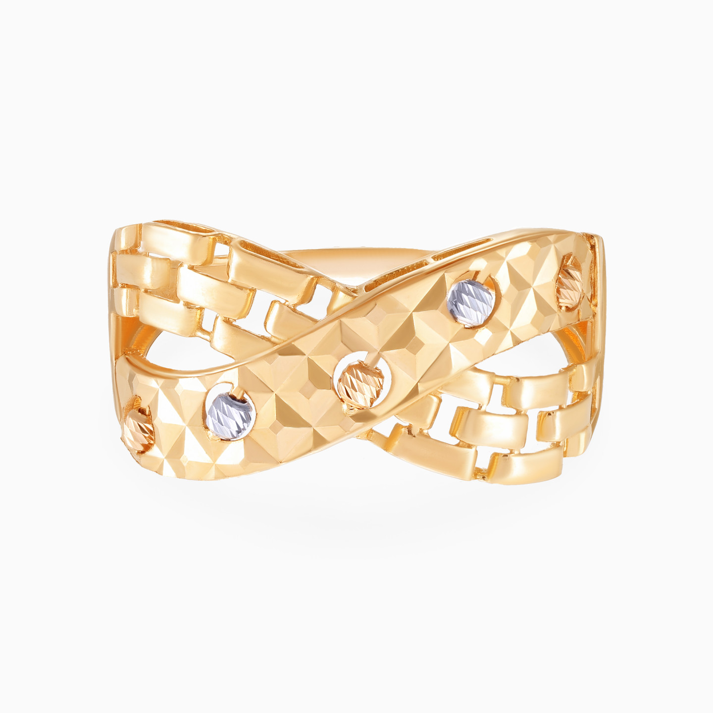 Textured Crisscross Ring in 21K Gold Textured Crisscross Ring in 21K Gold