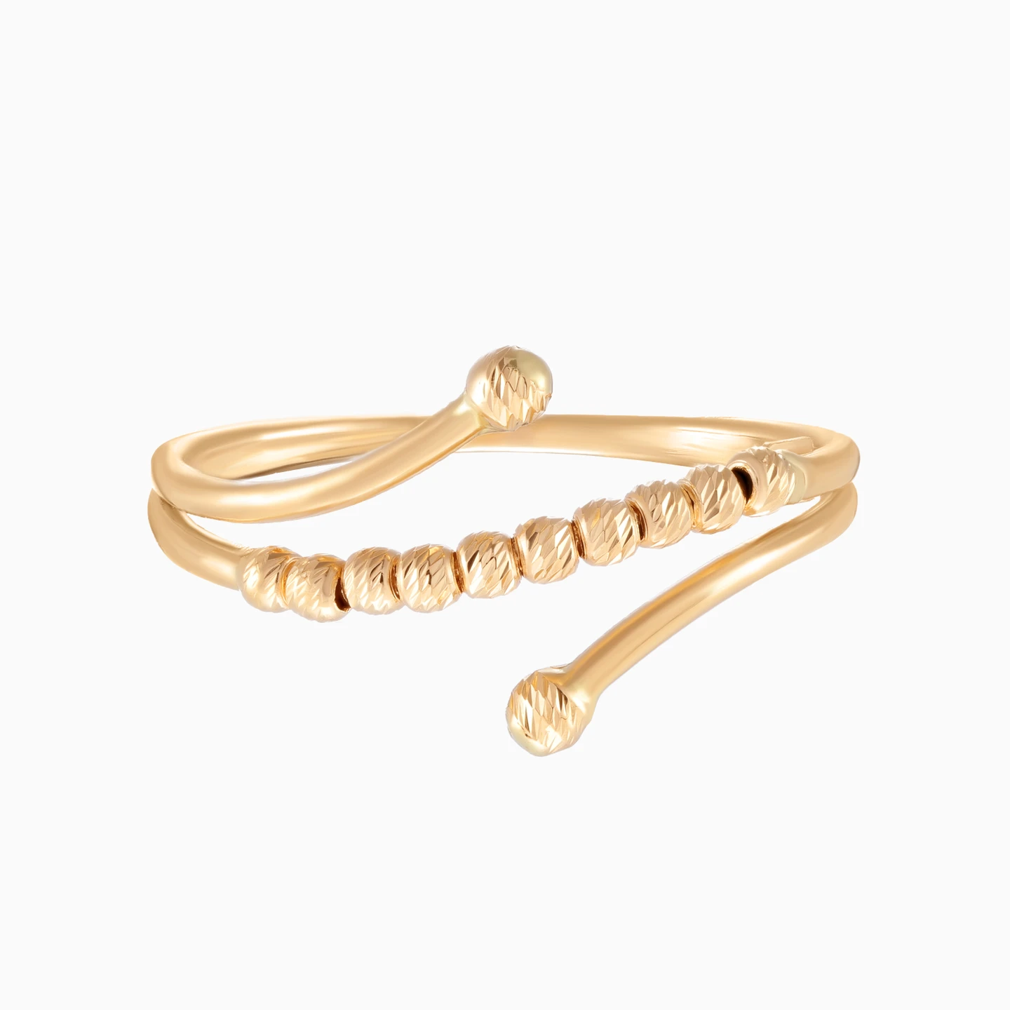 Bypass Gold Beads Ring in 18K Gold Bypass Gold Beads Ring in 18K Gold
