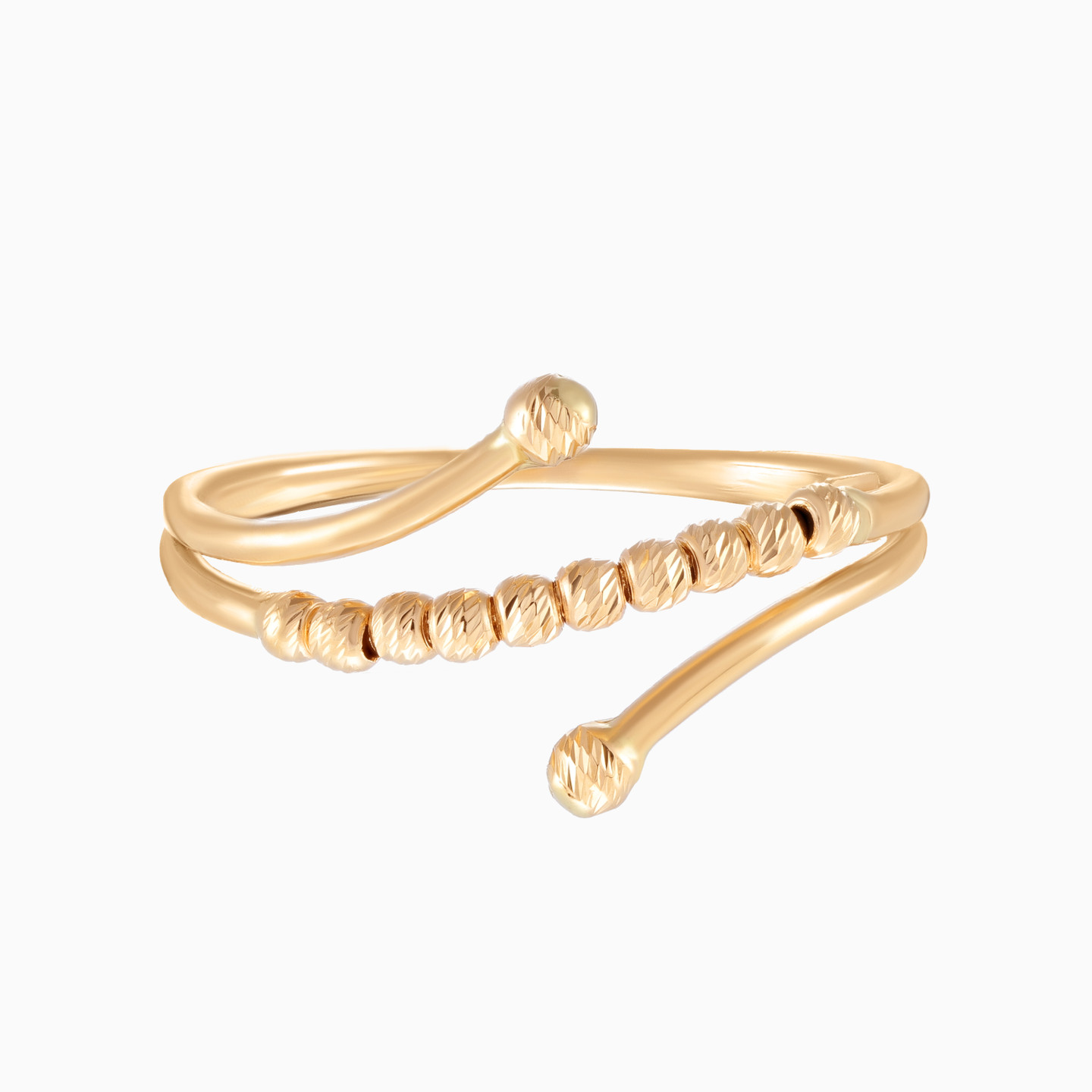 Bypass Gold Beads Ring in 21K Gold Bypass Gold Beads Ring in 21K Gold