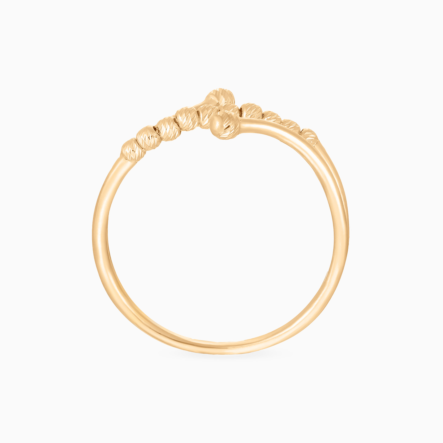 Bypass Gold Beads Ring in 18K Gold - 4 Bypass Gold Beads Ring in 18K Gold - 4