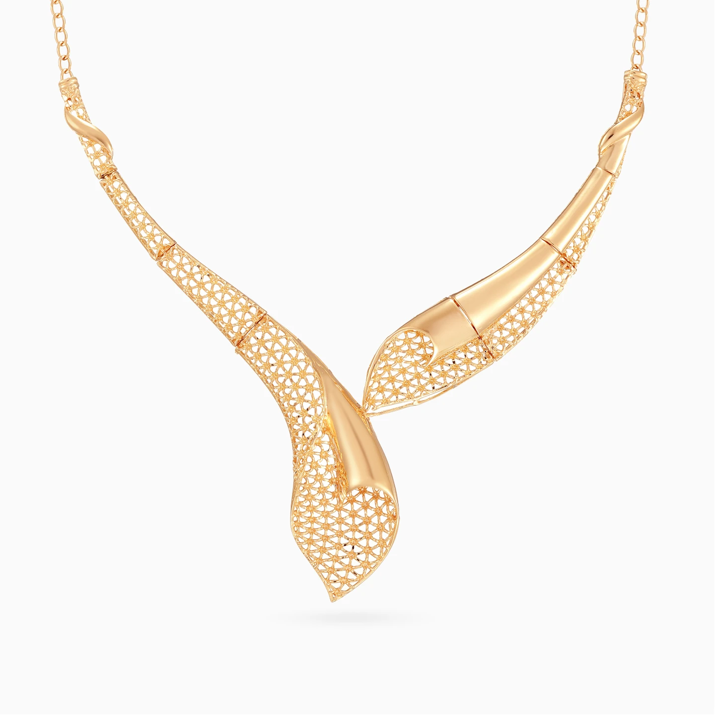Openwork Leaf Set in 21K Gold (4 Pieces) - 2 Openwork Leaf Set in 21K Gold (4 Pieces) - 2