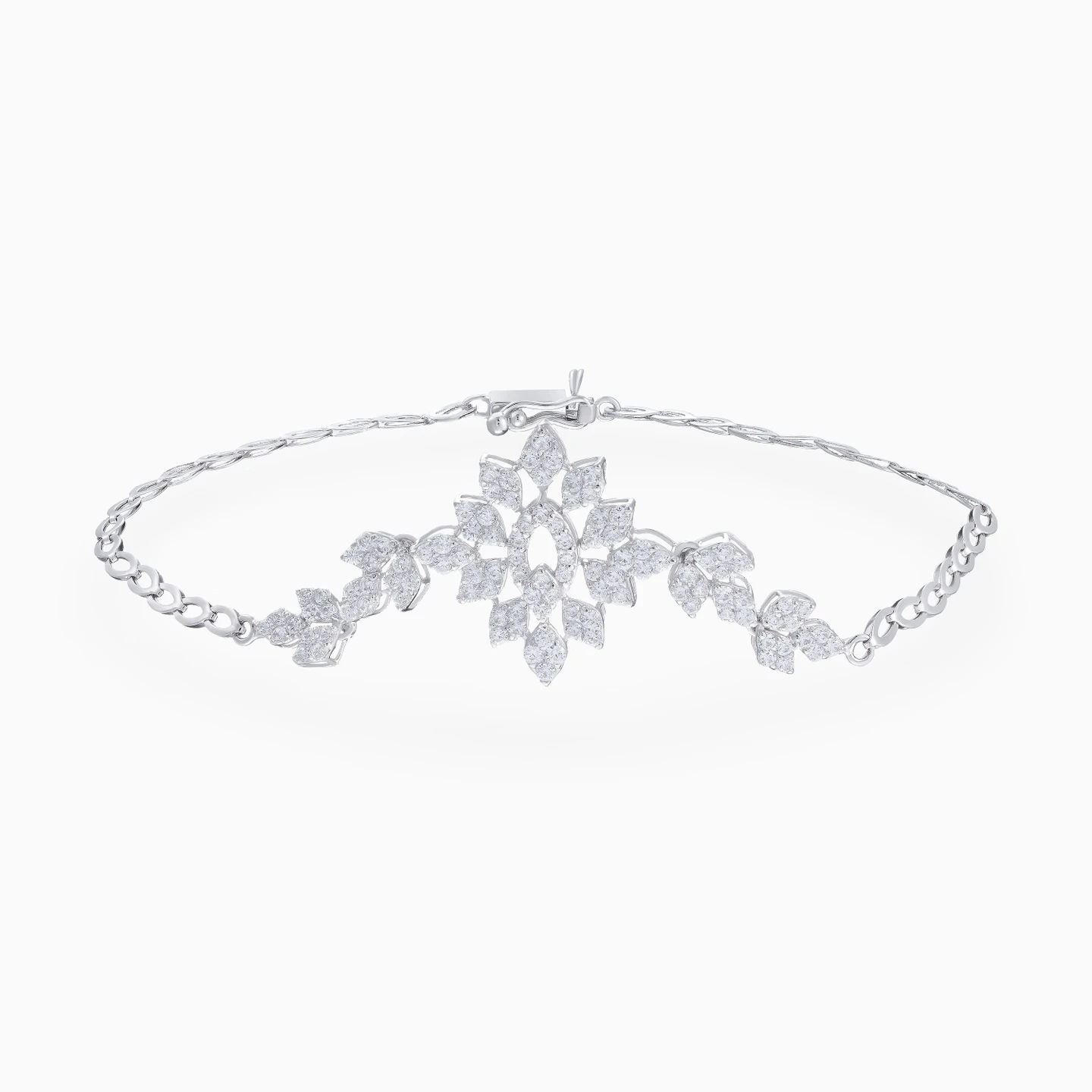 Marquise Flowers Cubic Zirconia Set in 18K Gold (4 Pieces) - 3 Marquise Flowers Cubic Zirconia Set in 18K Gold (4 Pieces) - 3