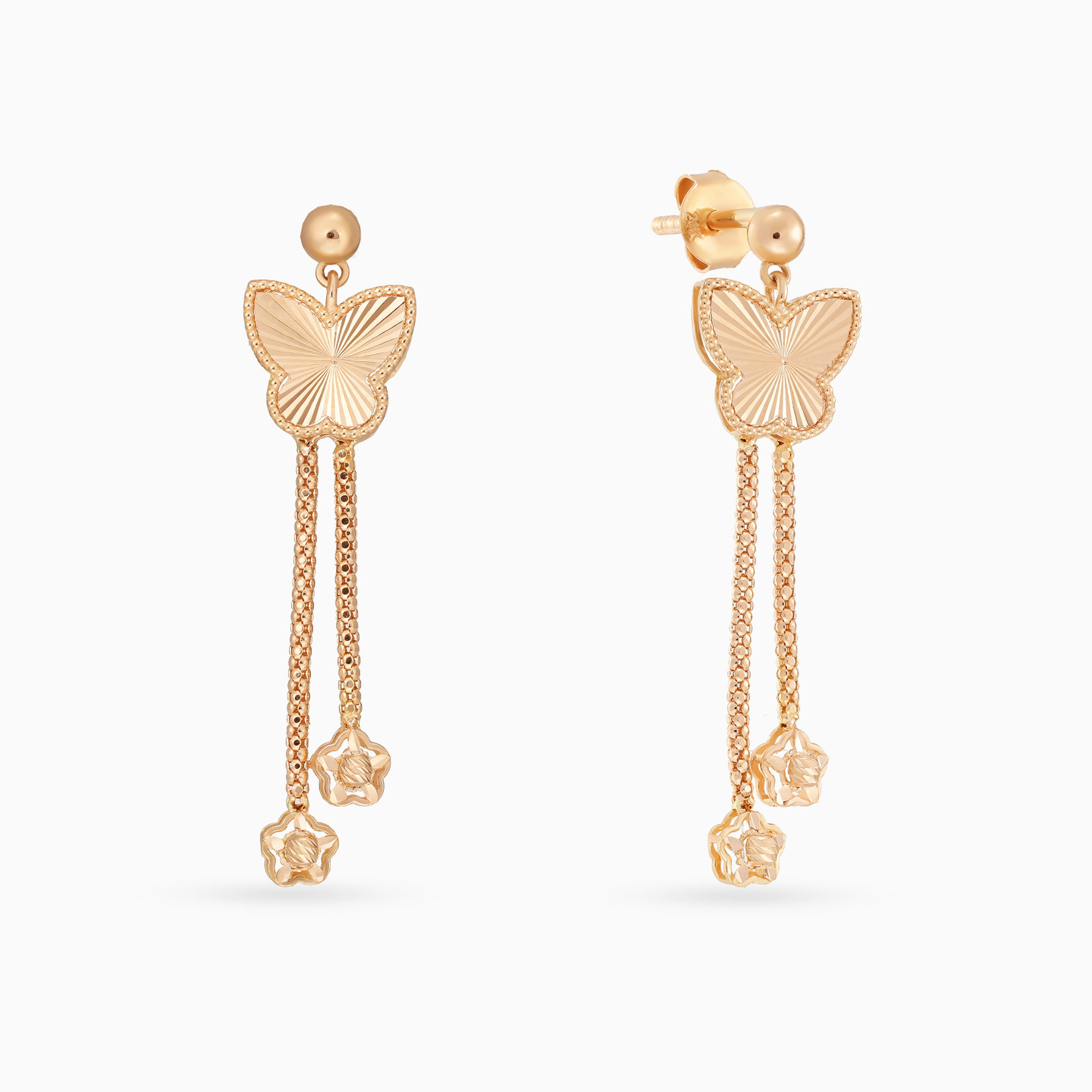 Butterflies and Flowers Set in 21K Gold (4 Pieces) - 5 Butterflies and Flowers Set in 21K Gold (4 Pieces) - 5