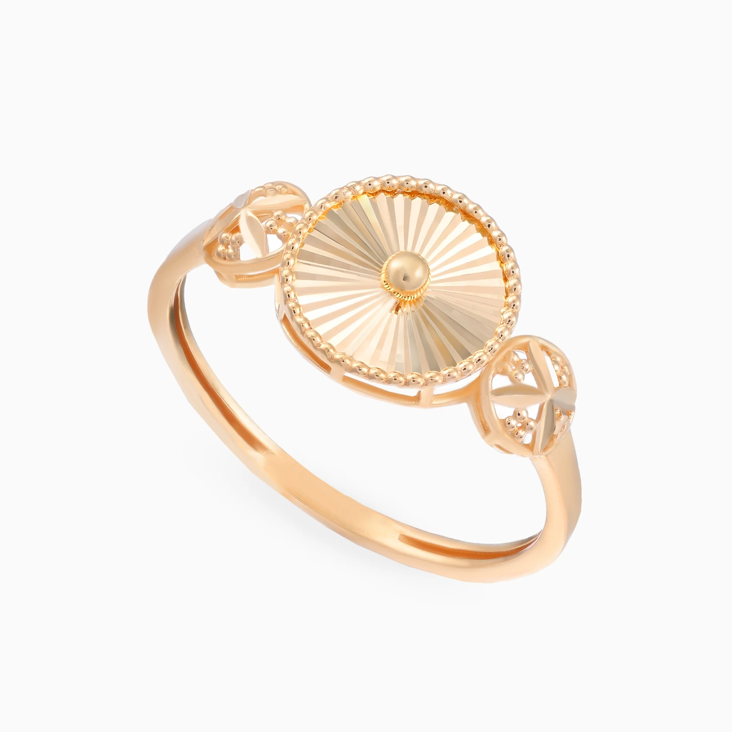 Openwork Round Discs Set in 21K Gold (4 Pieces) - 4 Openwork Round Discs Set in 21K Gold (4 Pieces) - 4