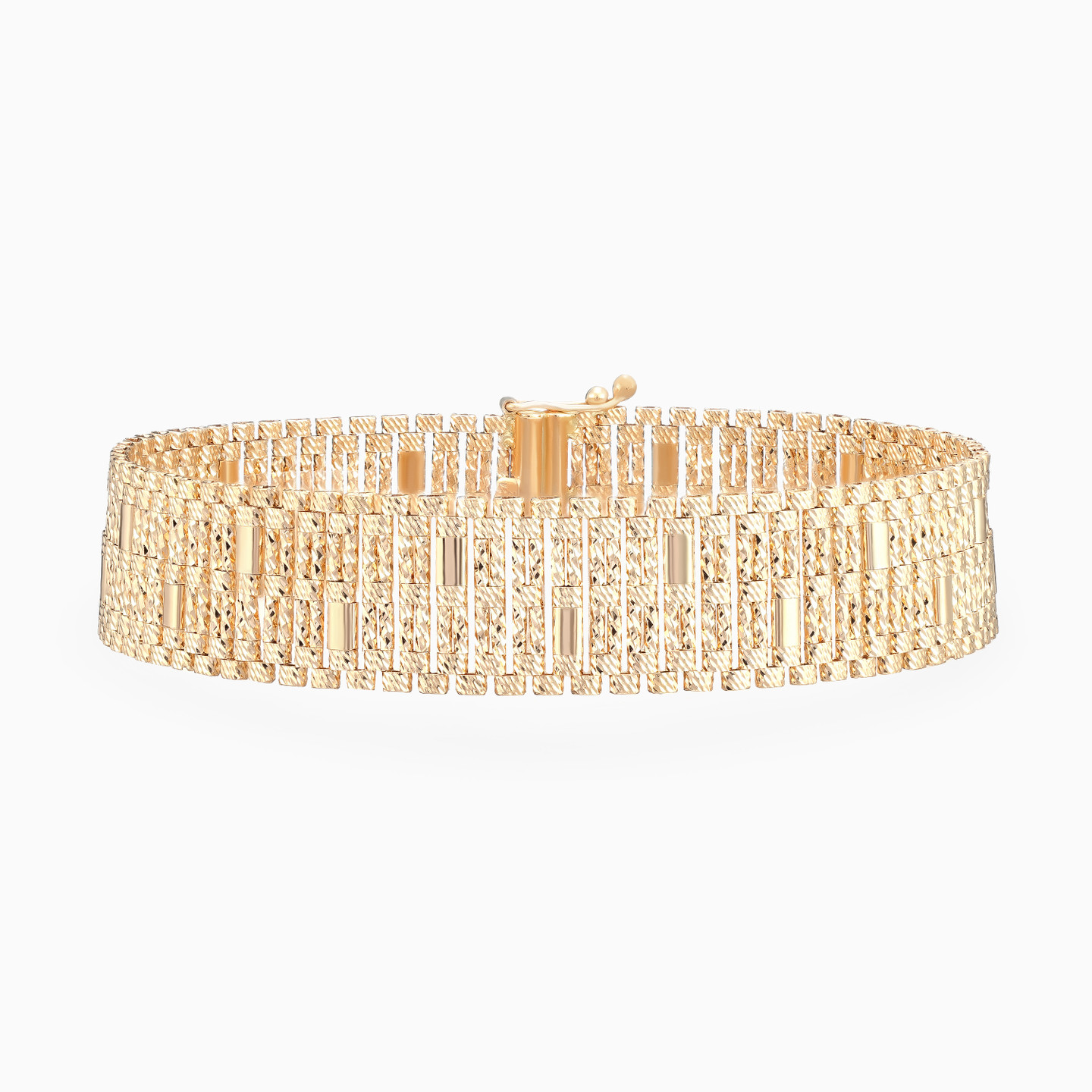 Textured Vertical Bars Bracelet in 21K Gold Textured Vertical Bars Bracelet in 21K Gold