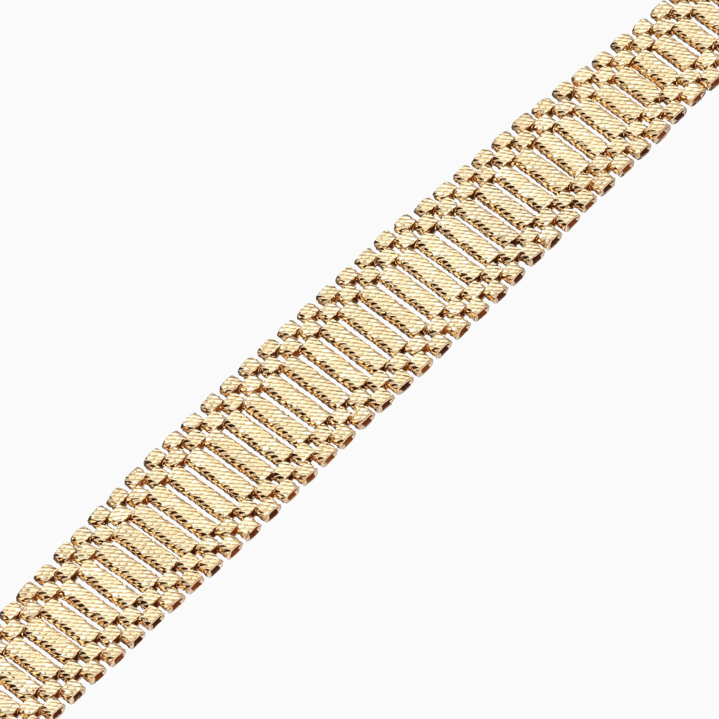 Textured Bar Bracelet in 21K Gold - 3 Textured Bar Bracelet in 21K Gold - 3
