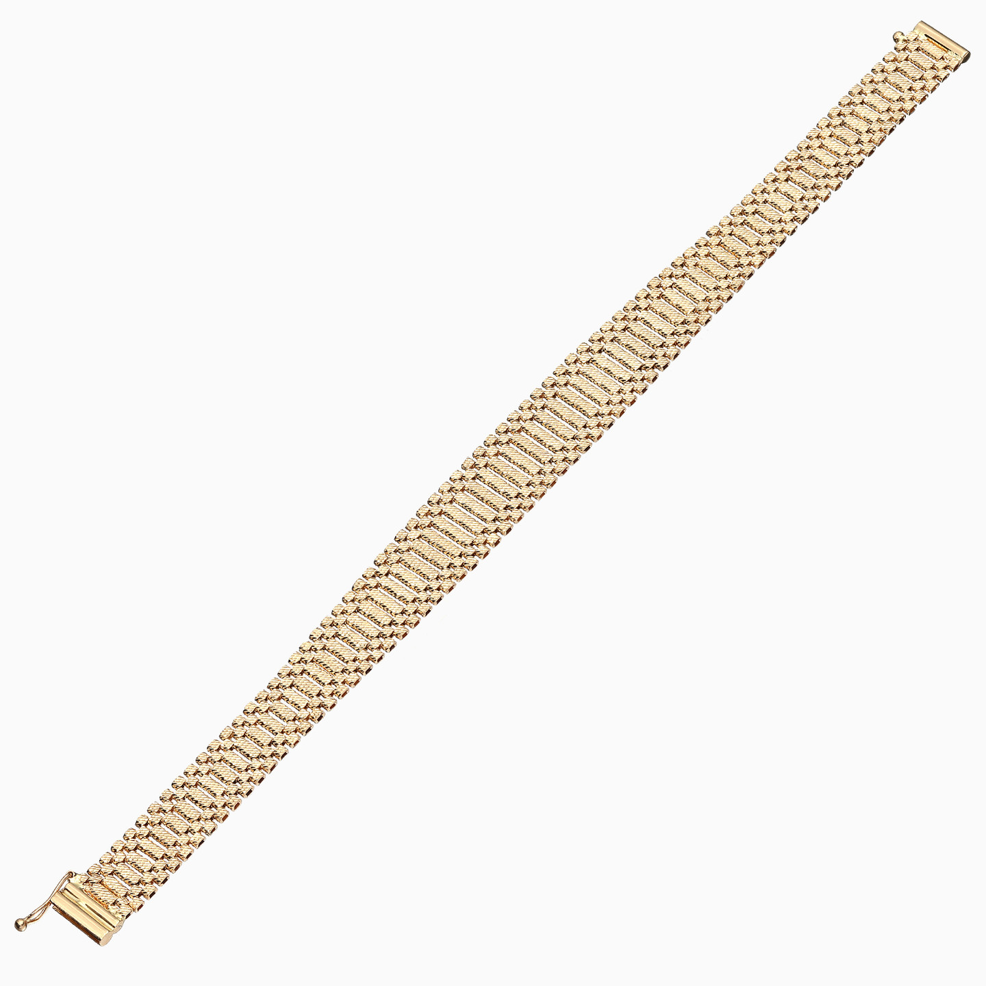 Textured Bar Bracelet in 21K Gold - 4 Textured Bar Bracelet in 21K Gold - 4