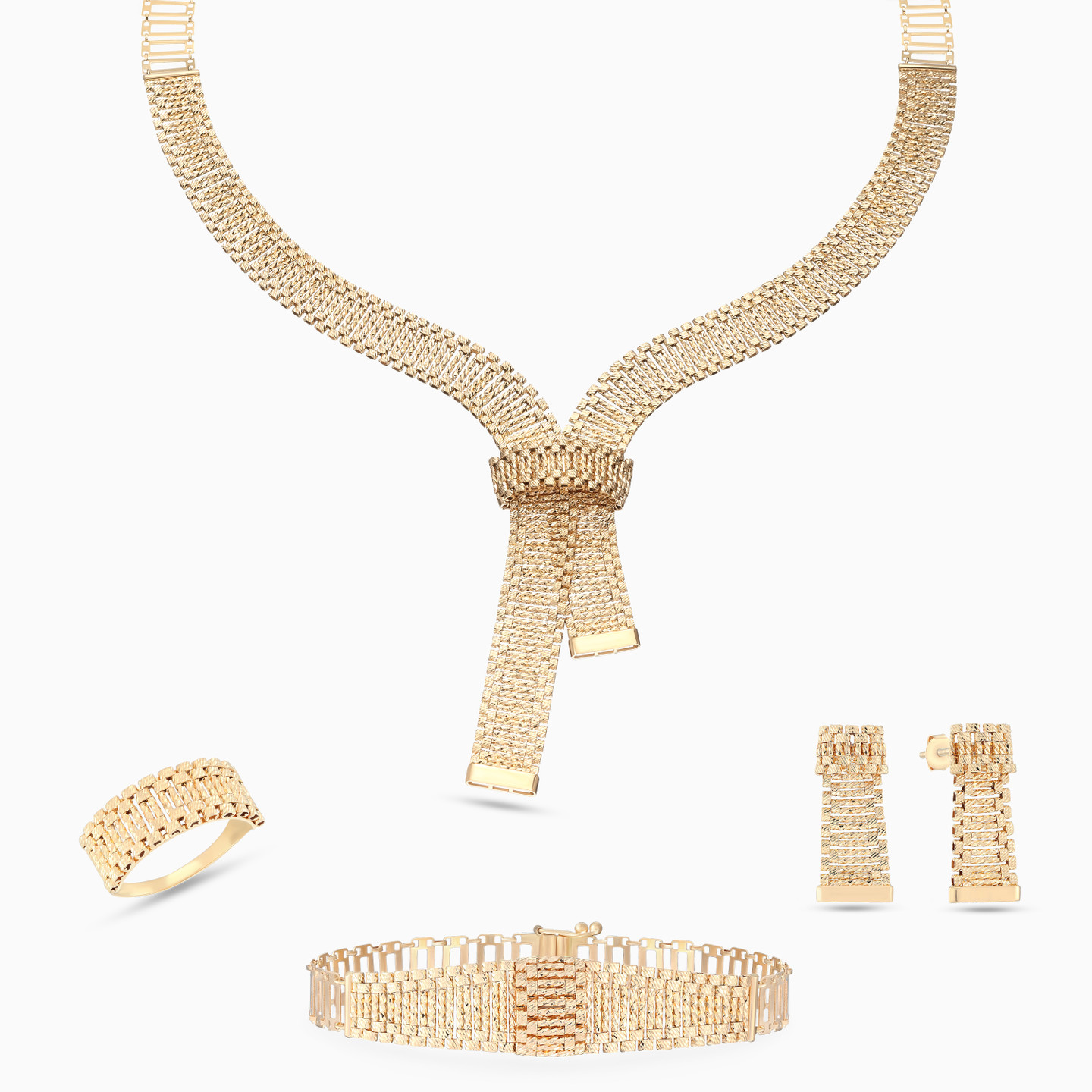 Knotted Tassel Set in 21K Gold (4 Pieces) Knotted Tassel Set in 21K Gold (4 Pieces)