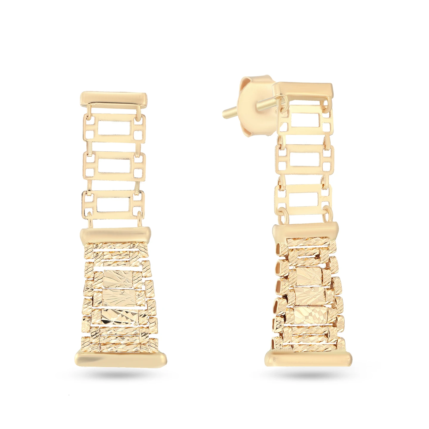 Graduated Bar Links Set in 21K Gold (4 Pieces) - 5 Graduated Bar Links Set in 21K Gold (4 Pieces) - 5