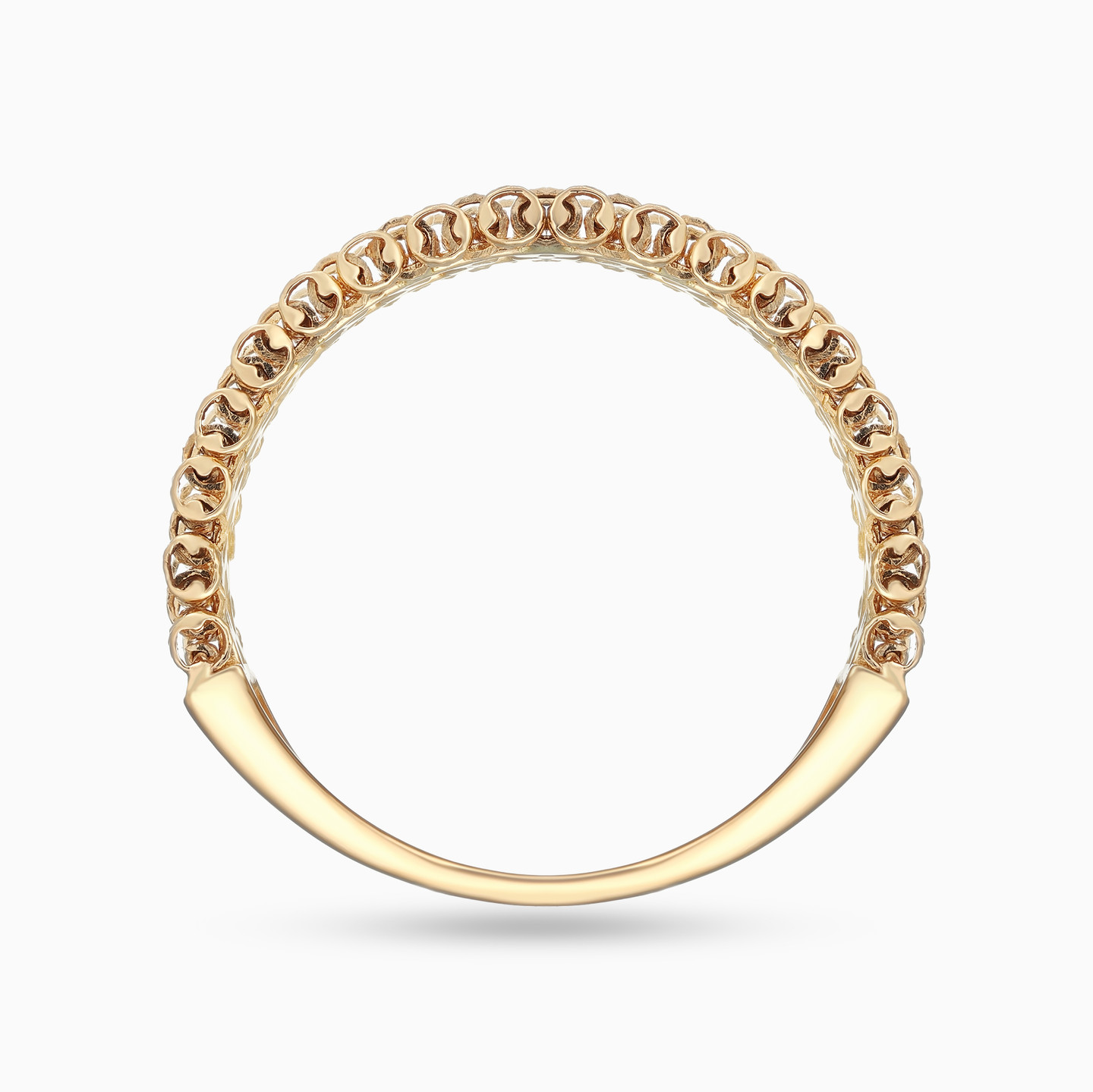 Horizontal Bars & Round Loops Ring in 21K Gold - 3 Horizontal Bars & Round Loops Ring in 21K Gold - 3