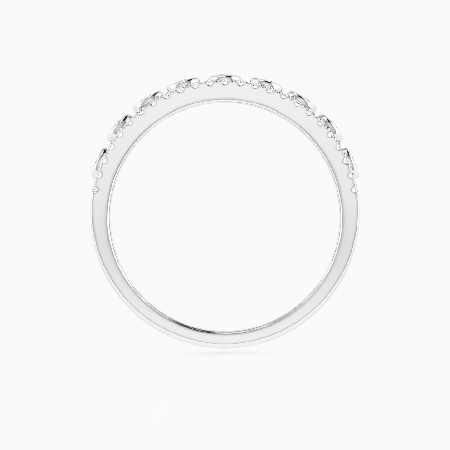 Openwork & Round Bezel Diamond Ring in 18K Gold - 3 Openwork & Round Bezel Diamond Ring in 18K Gold - 3
