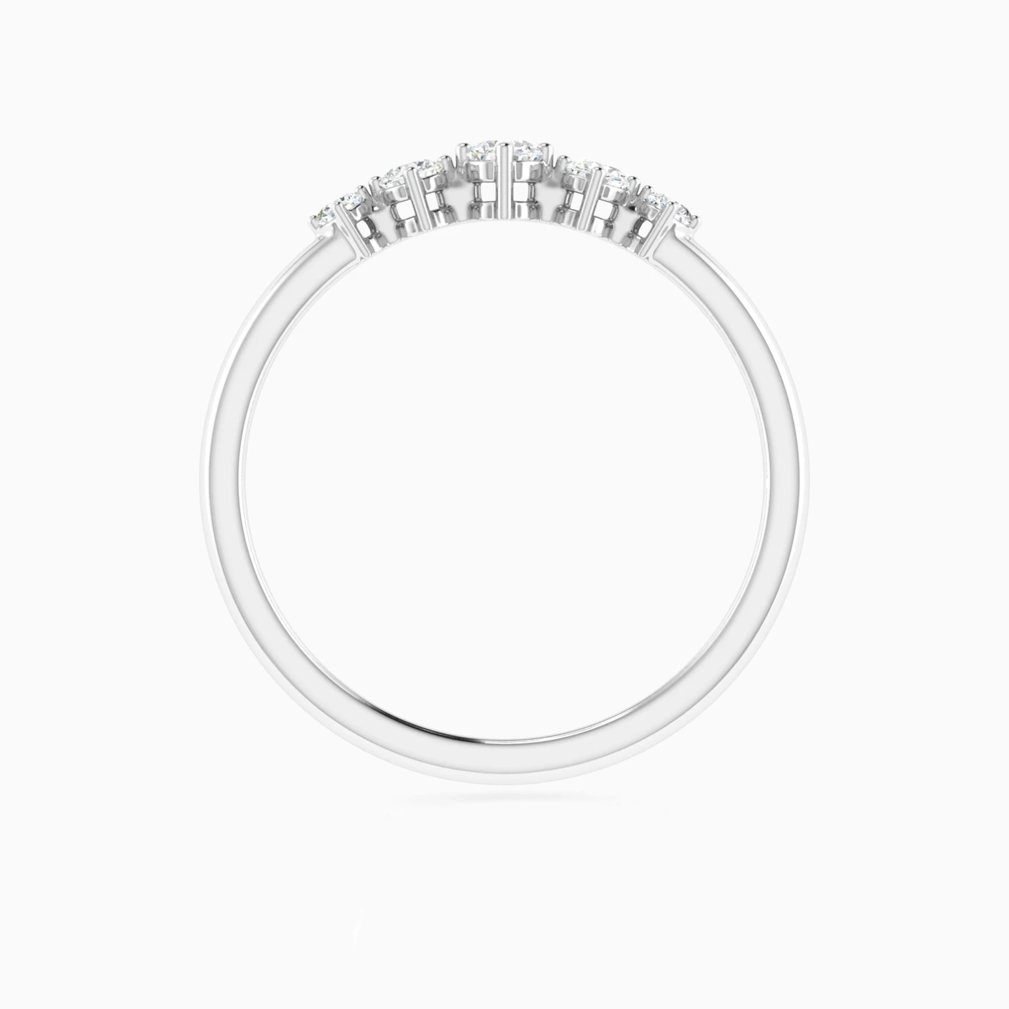 Graduated Square Diamond Ring in 18K Gold - 3 Graduated Square Diamond Ring in 18K Gold - 3