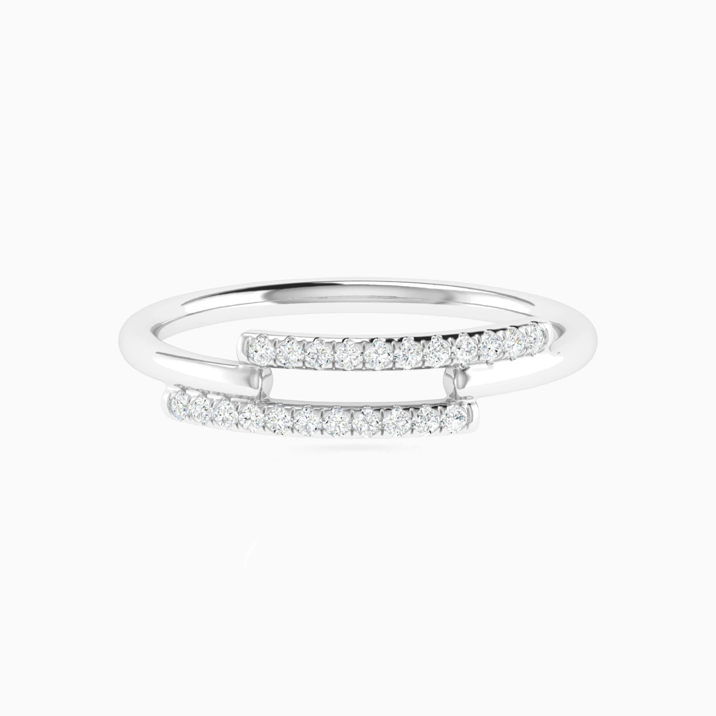 Double Bar Diamond Ring in 18K Gold Double Bar Diamond Ring in 18K Gold