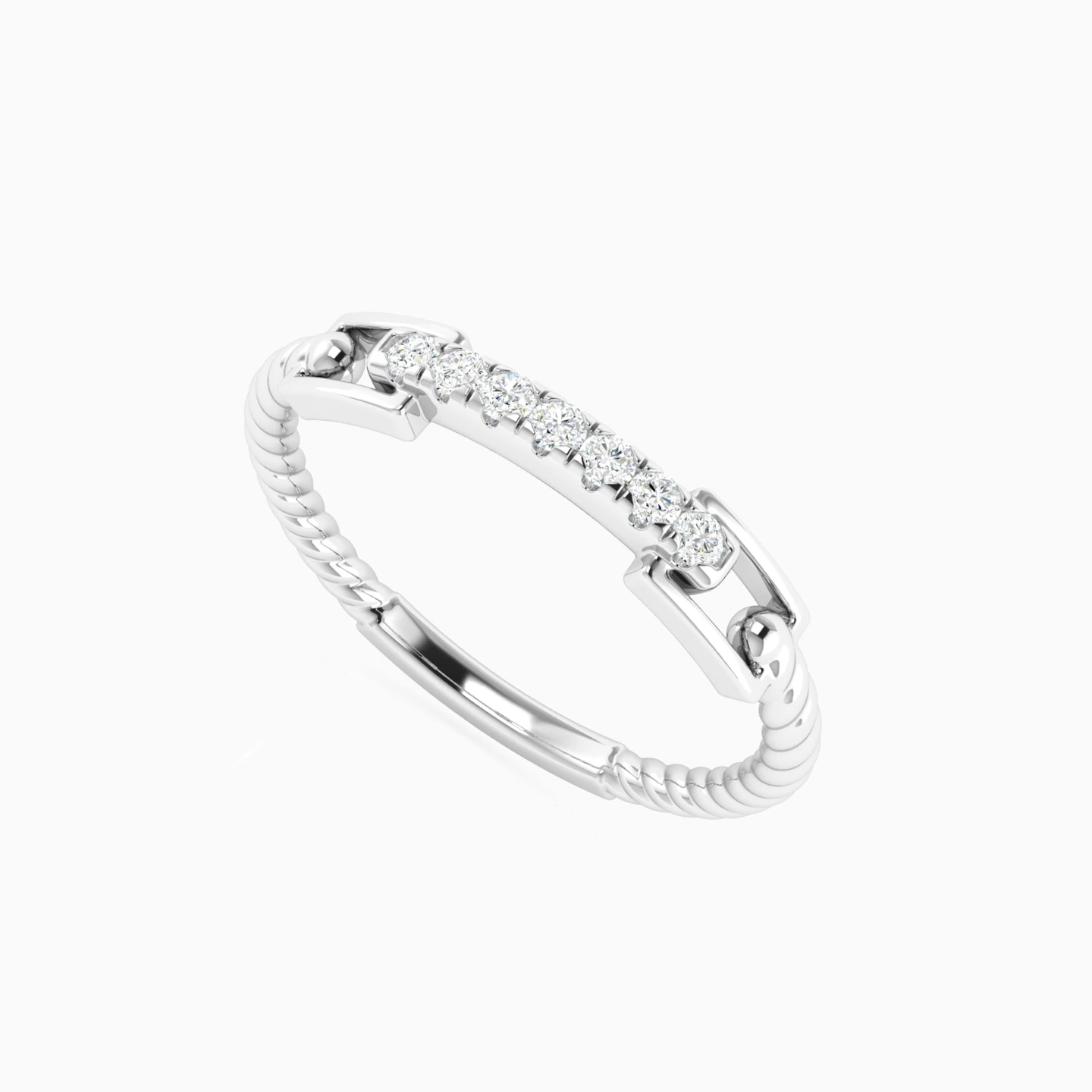 Belt Design Diamond Ring in 18K Gold - 2 Belt Design Diamond Ring in 18K Gold - 2