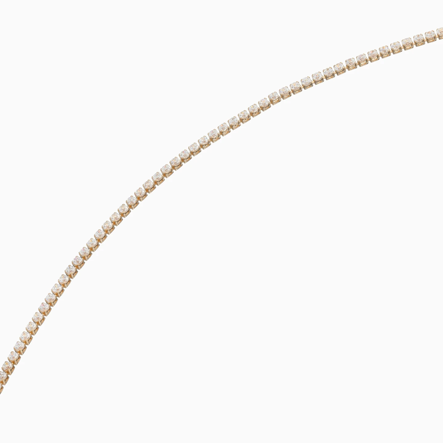 Tennis Cubic Zirconia Necklace in 18K Gold - 3 Tennis Cubic Zirconia Necklace in 18K Gold - 3